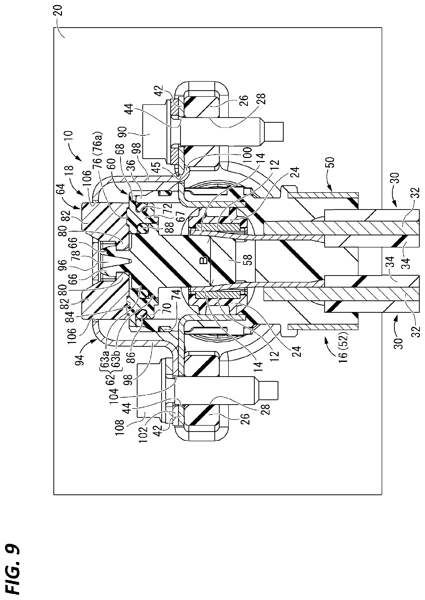 Patent US12567692 Figure 9 – Connector with contact pressure applying component