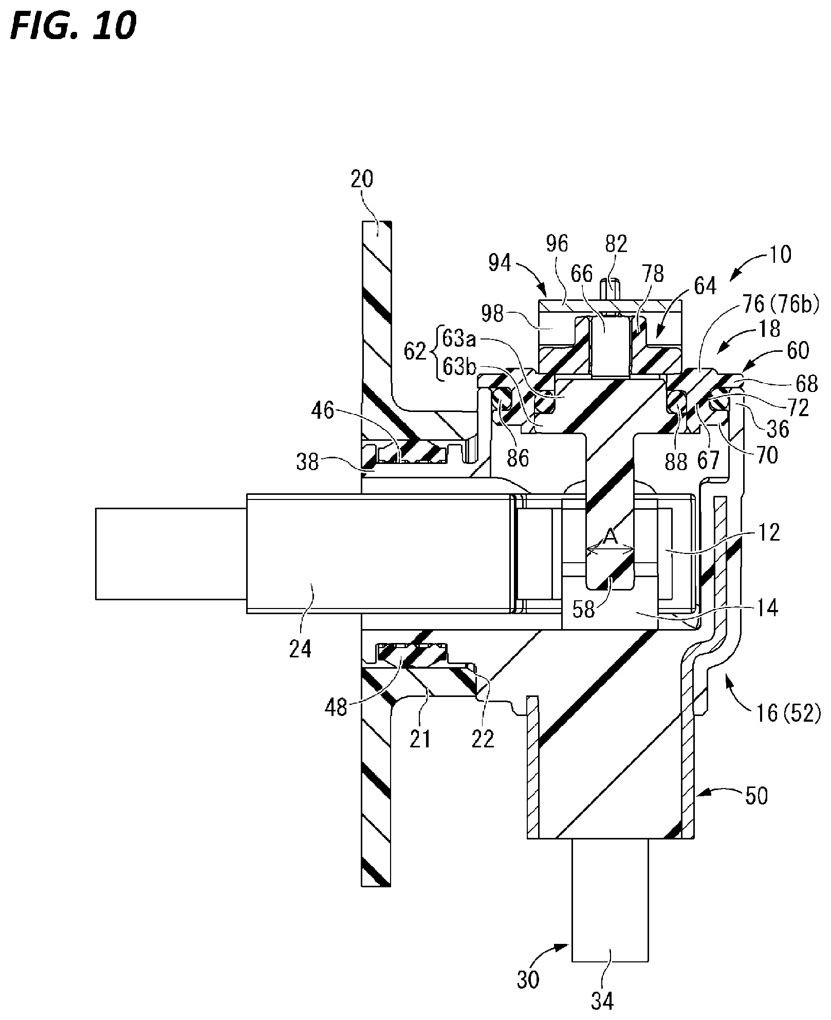 Patent US12567692 Figure 10 – Connector with contact pressure applying component