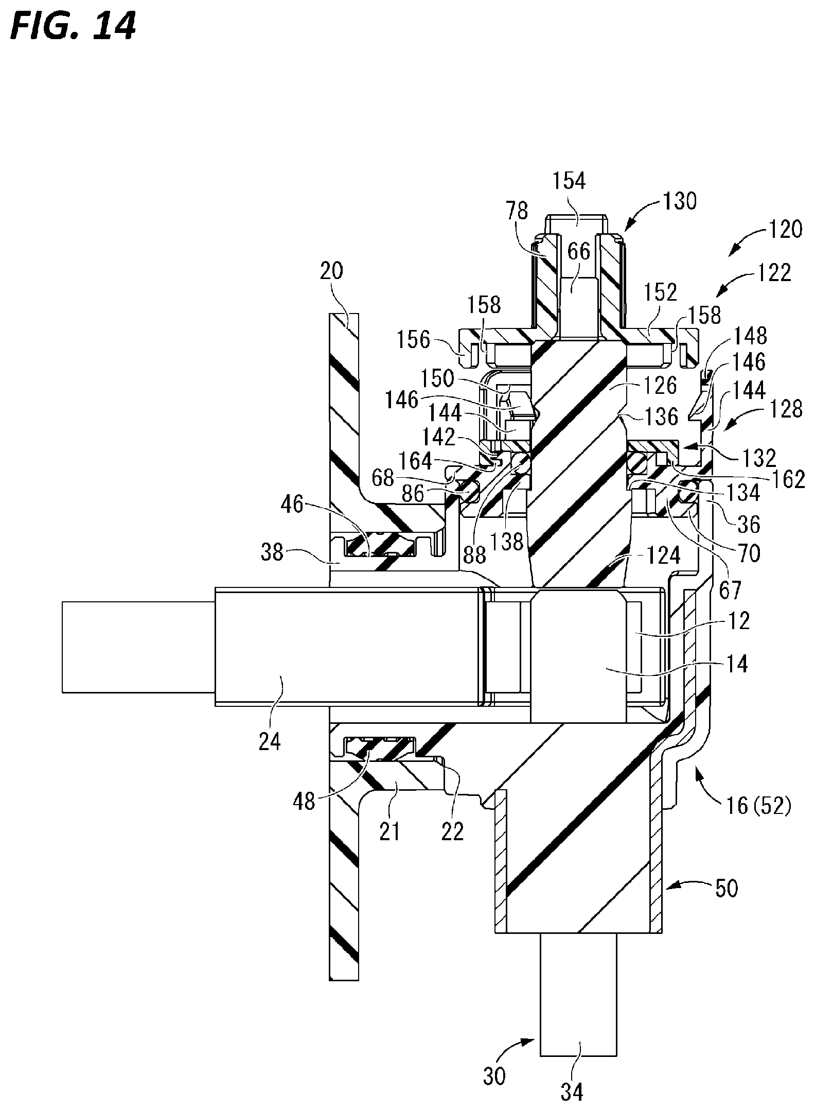 Patent US12567692 Figure 14 – Connector with contact pressure applying component