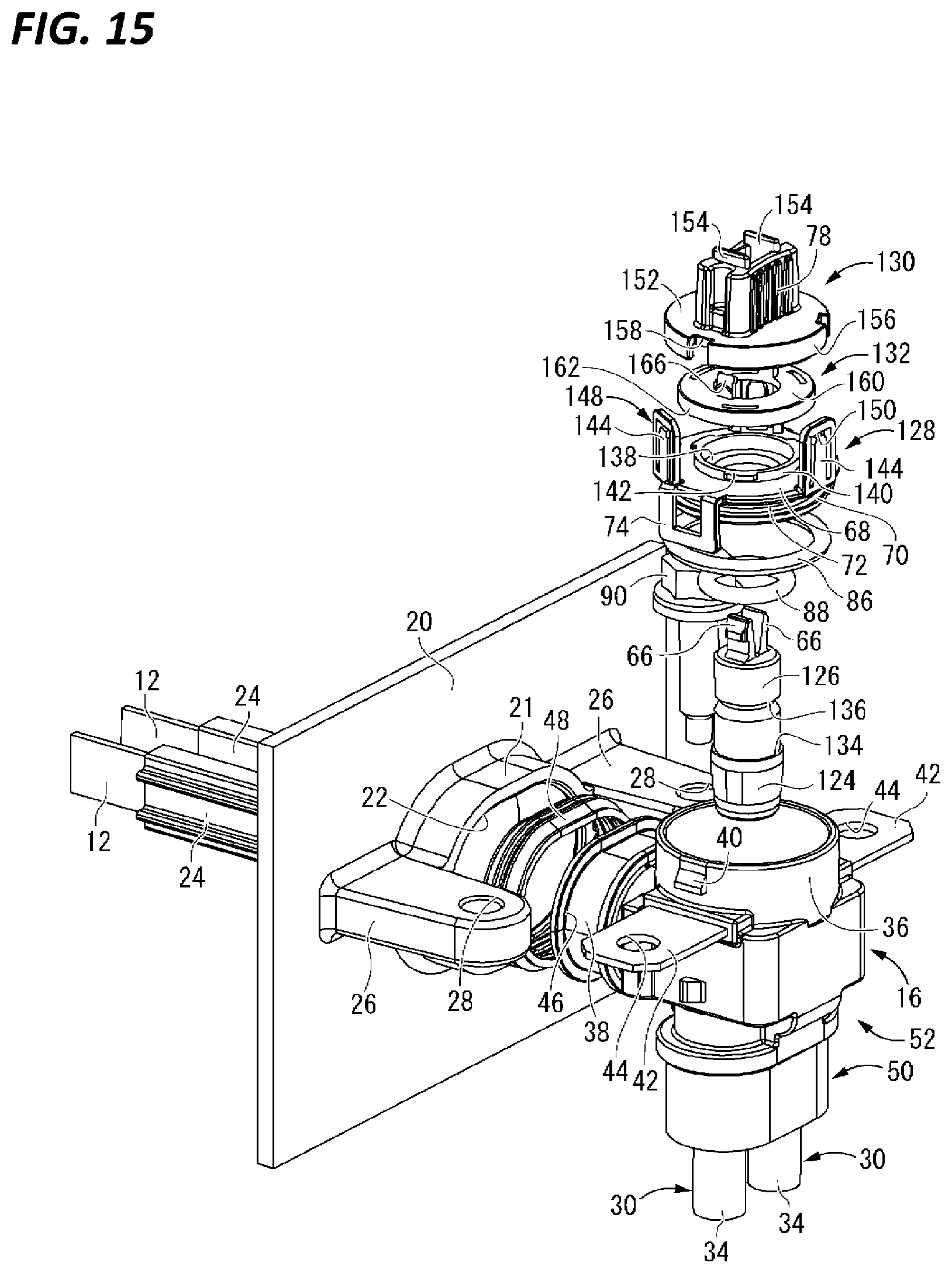 Patent US12567692 Figure 15 – Connector with contact pressure applying component