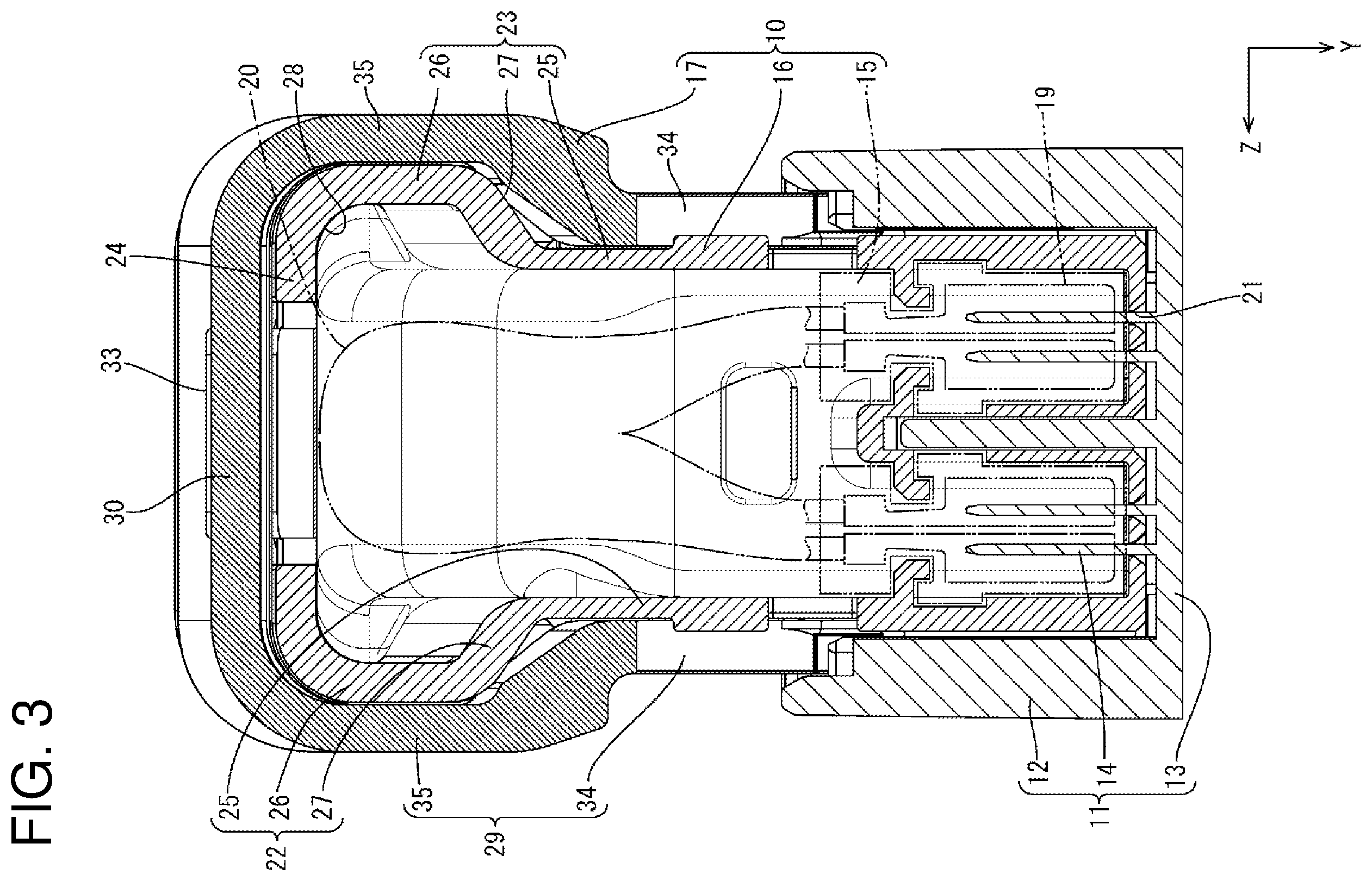 Patent US12567702 Figure 3 – Lever-type connector