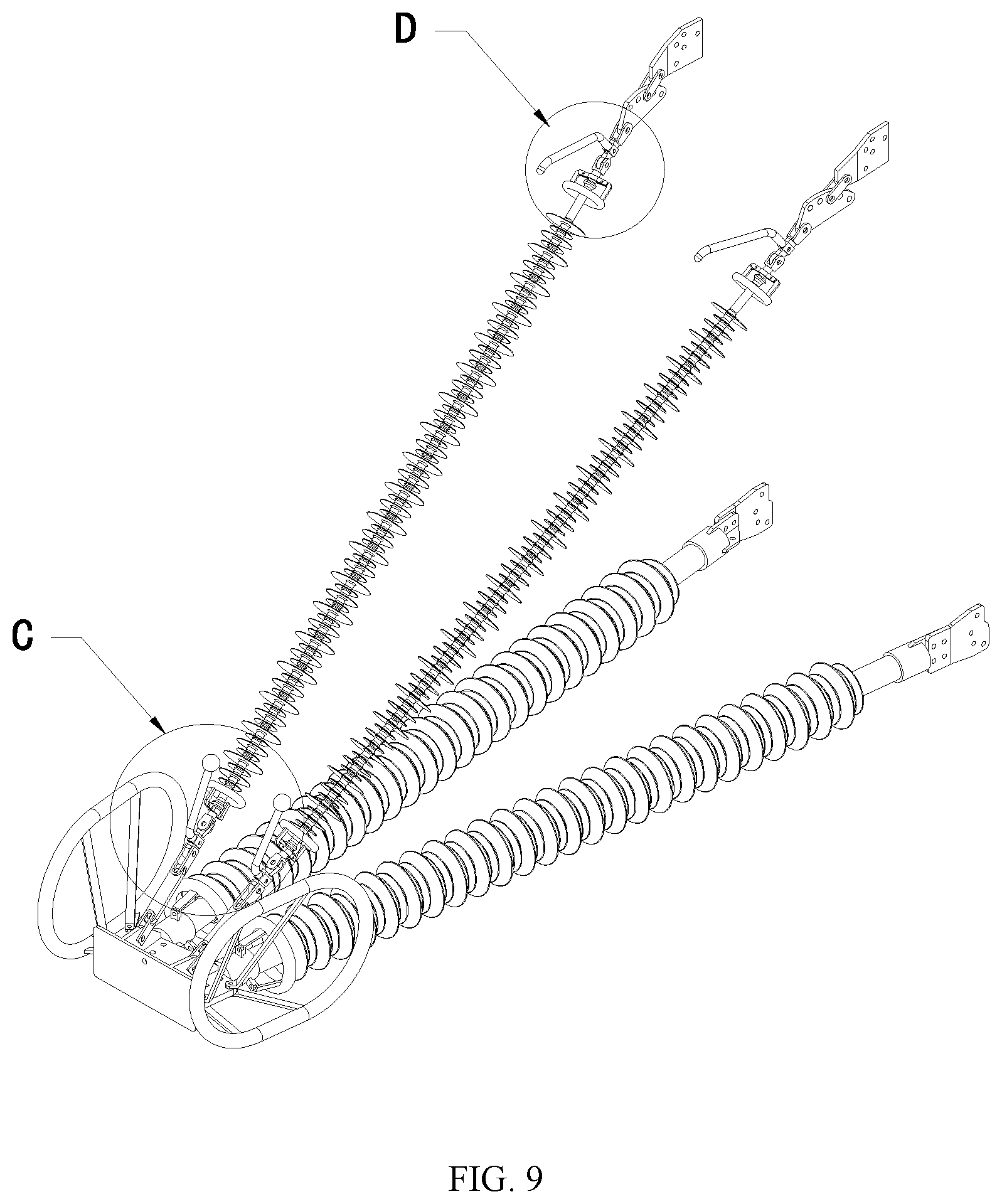 Patent US12567729 Figure 9 – Composite crossarm and power transmission tower