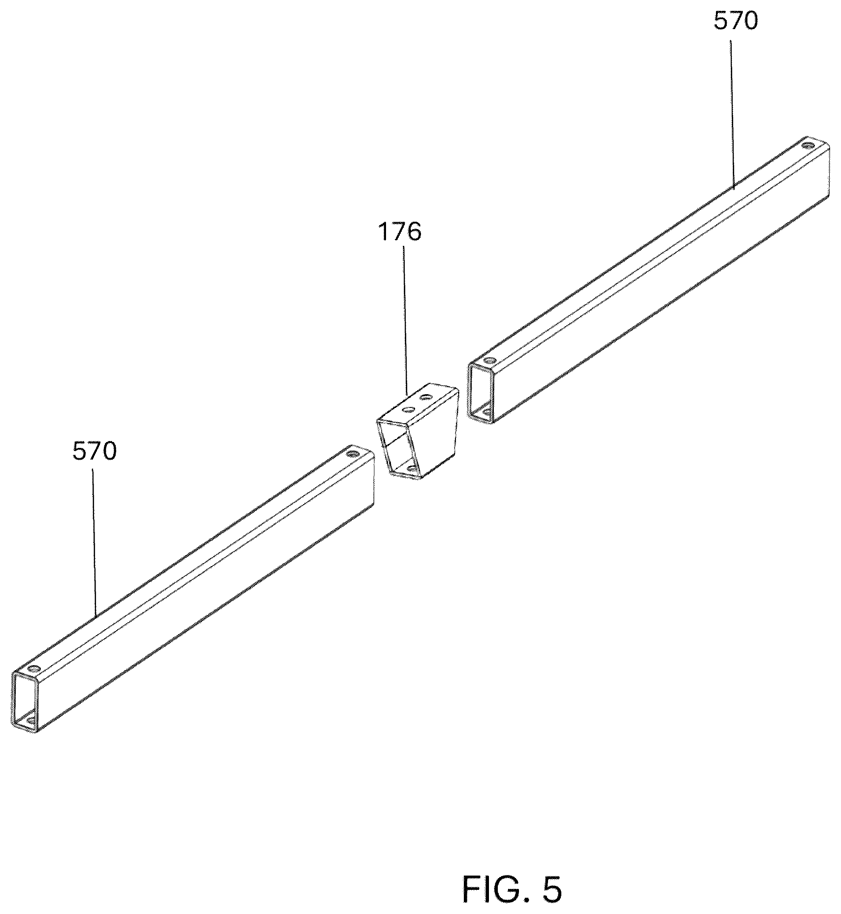 Patent US12567730 Figure 5 – Modular charging cable support arm