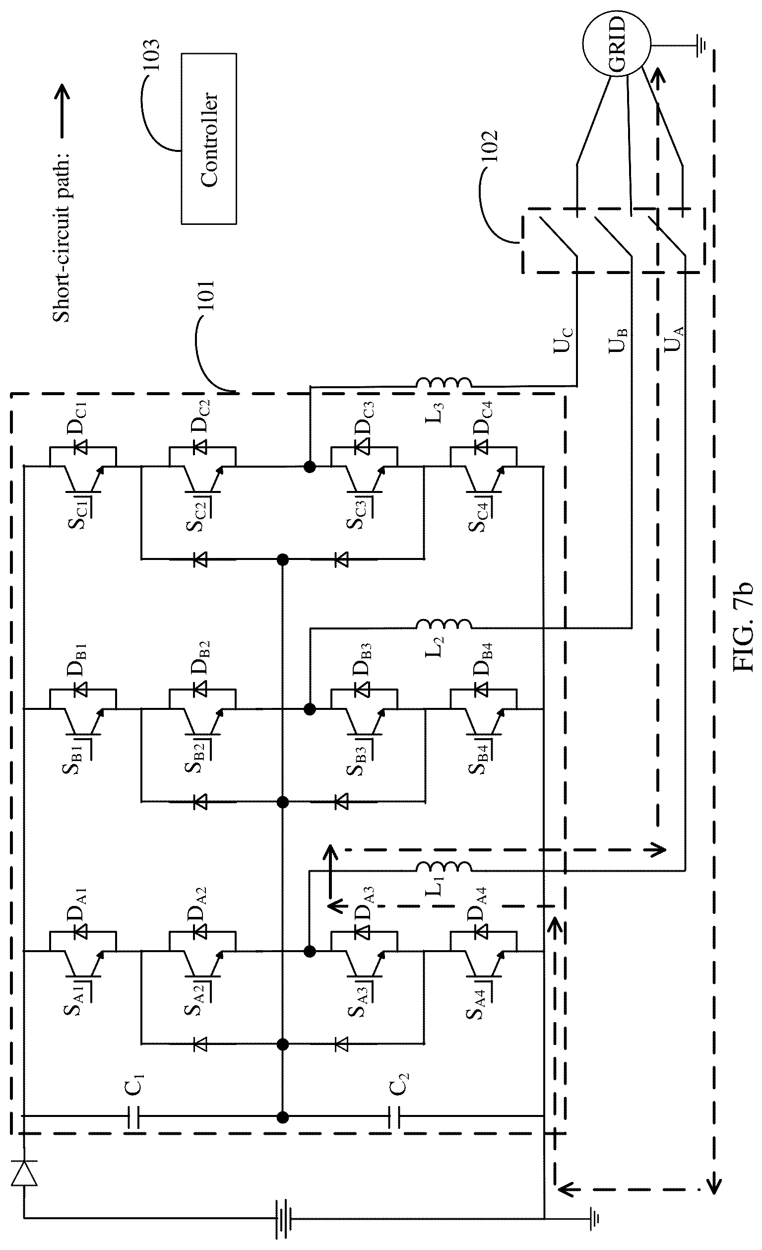 Patent US12567748 Figure 9 – Power converter and protection method for short circuit to ground on direct current side thereof