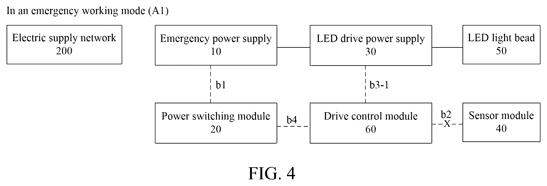 Patent US12567760 Figure 2 – LED lamp drive system with emergency power supply thereof