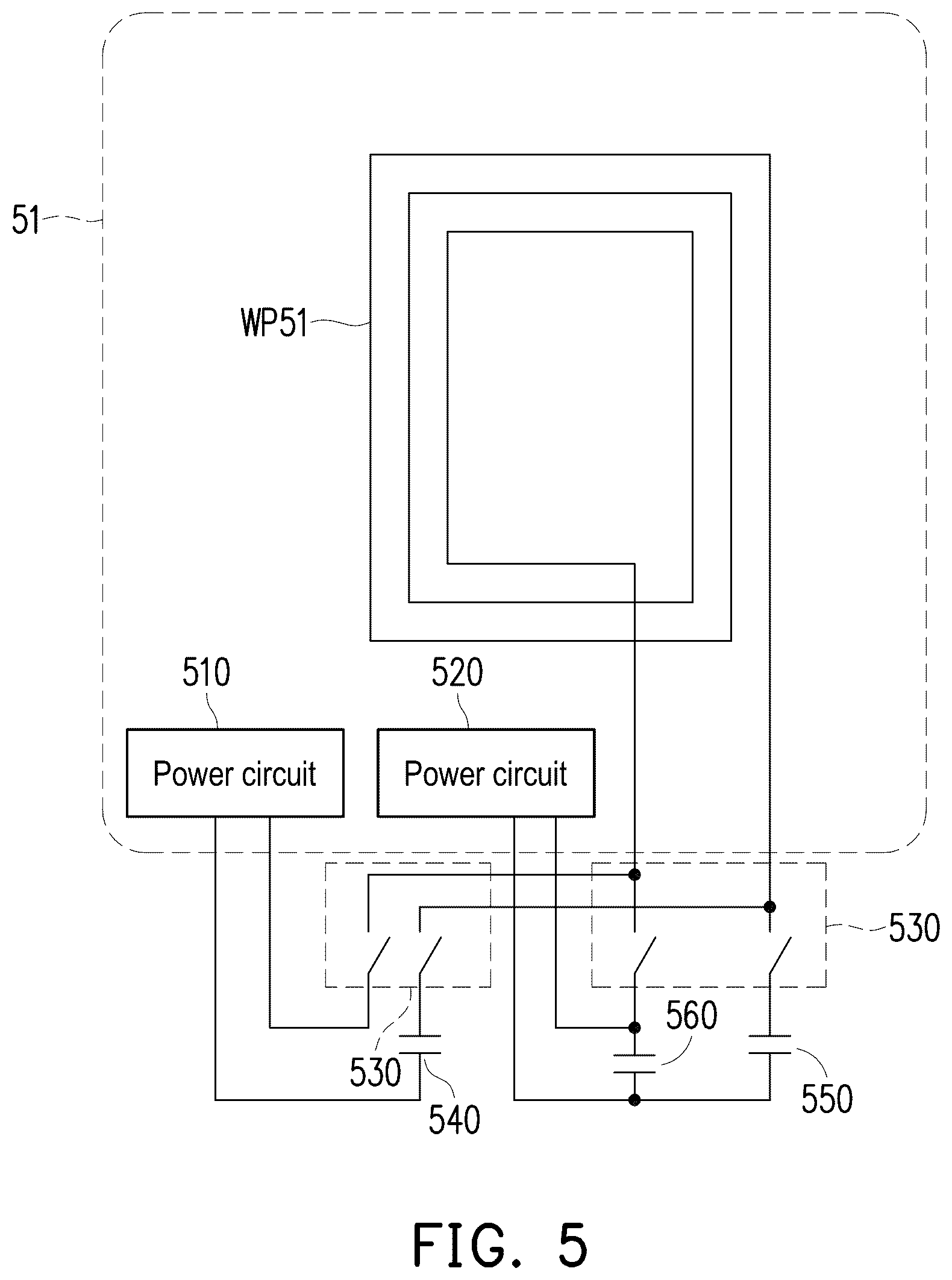 Patent US12567766 Figure 5 – Electronic device and panel with wireless power function