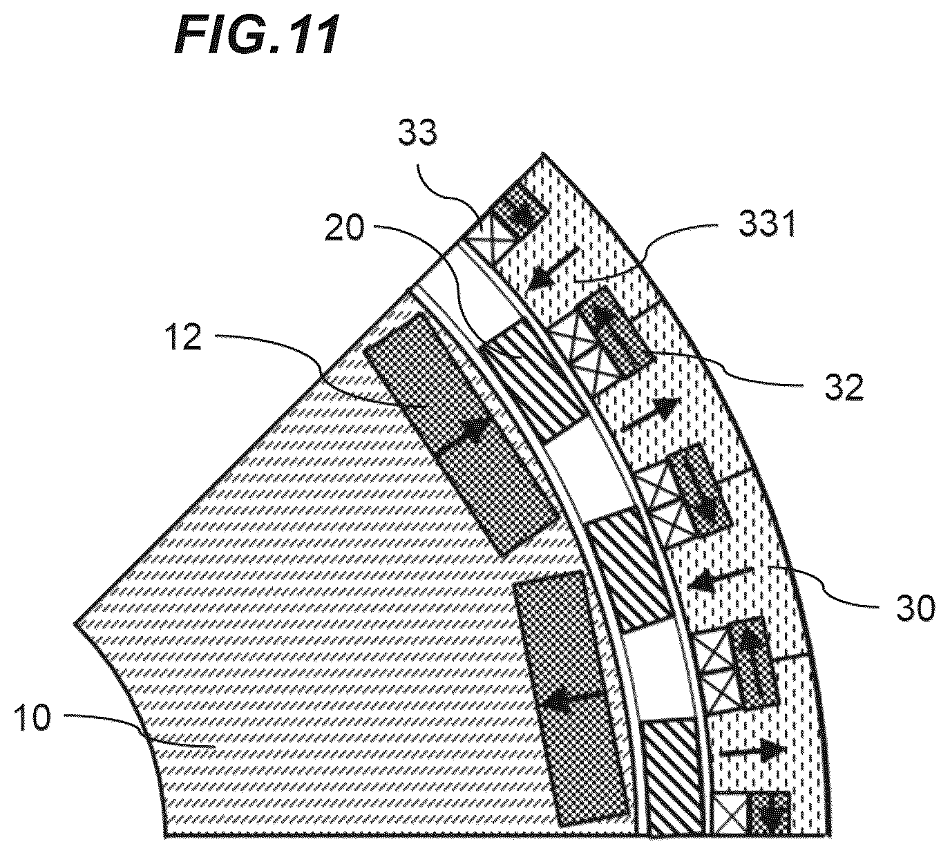 Patent US12567790 Figure 7 – Magnetic flux modulated type magnetic gear