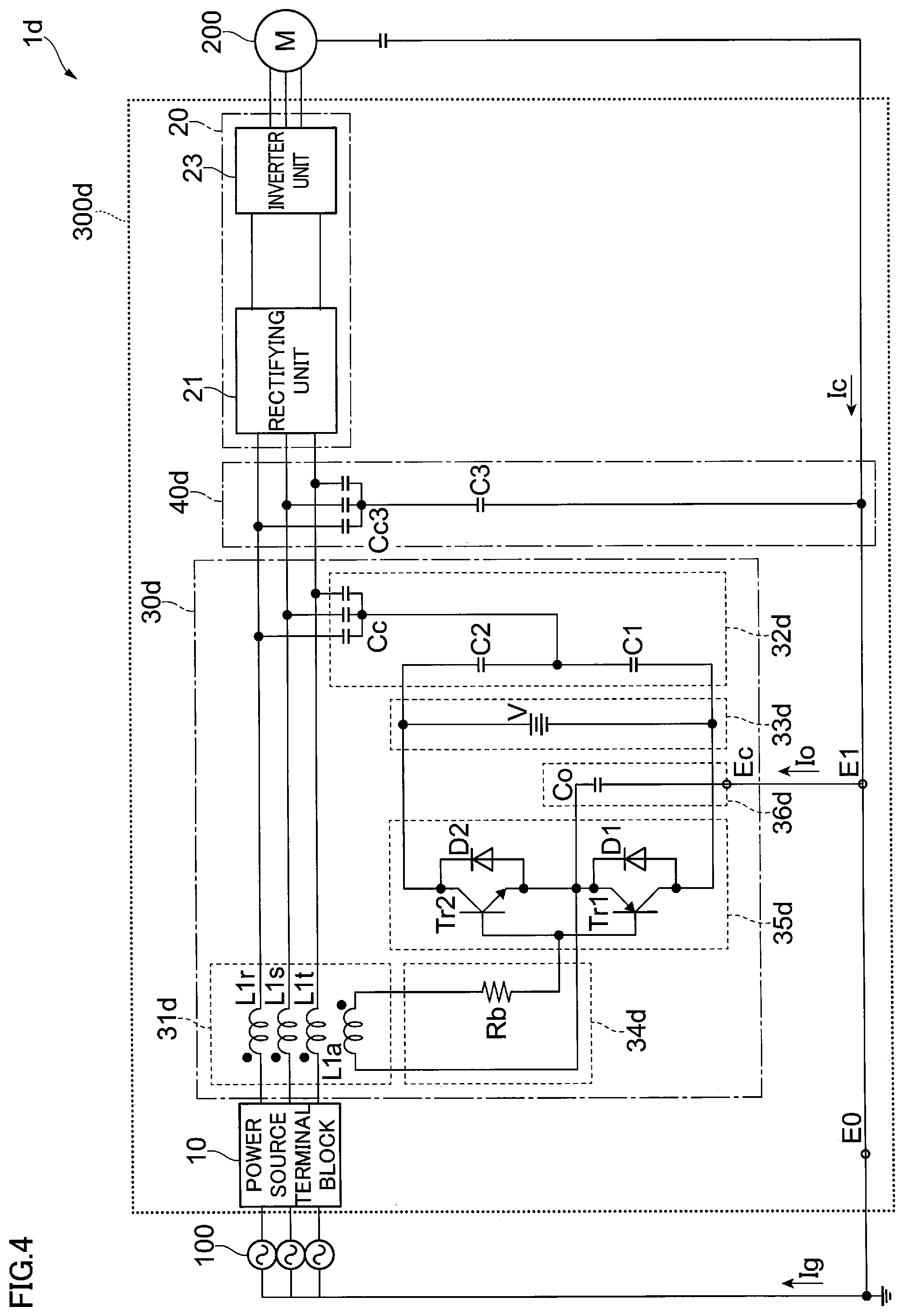 Patent US12567795 Figure 4 – Noise reduction circuitry, load system and power conversion device