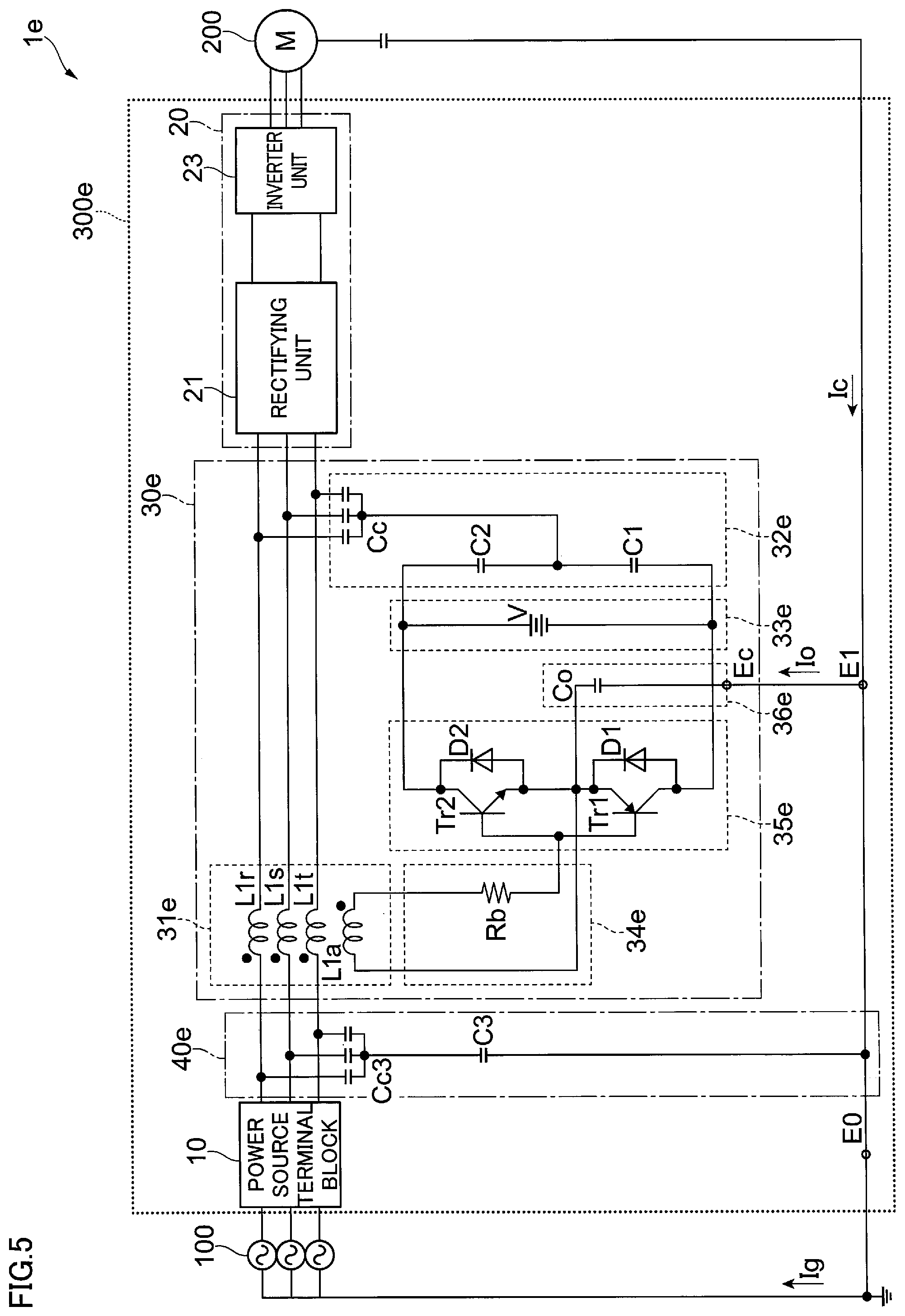 Patent US12567795 Figure 5 – Noise reduction circuitry, load system and power conversion device