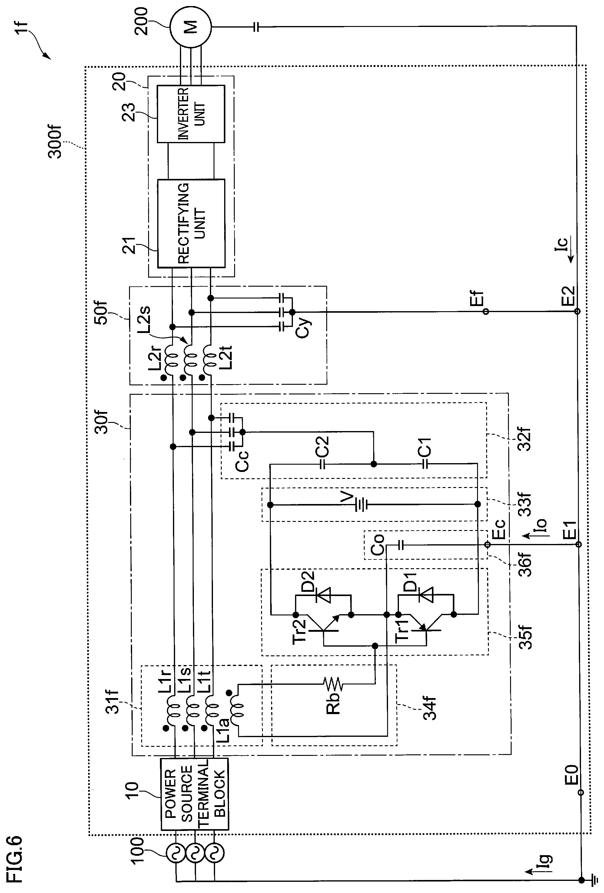 Patent US12567795 Figure 6 – Noise reduction circuitry, load system and power conversion device