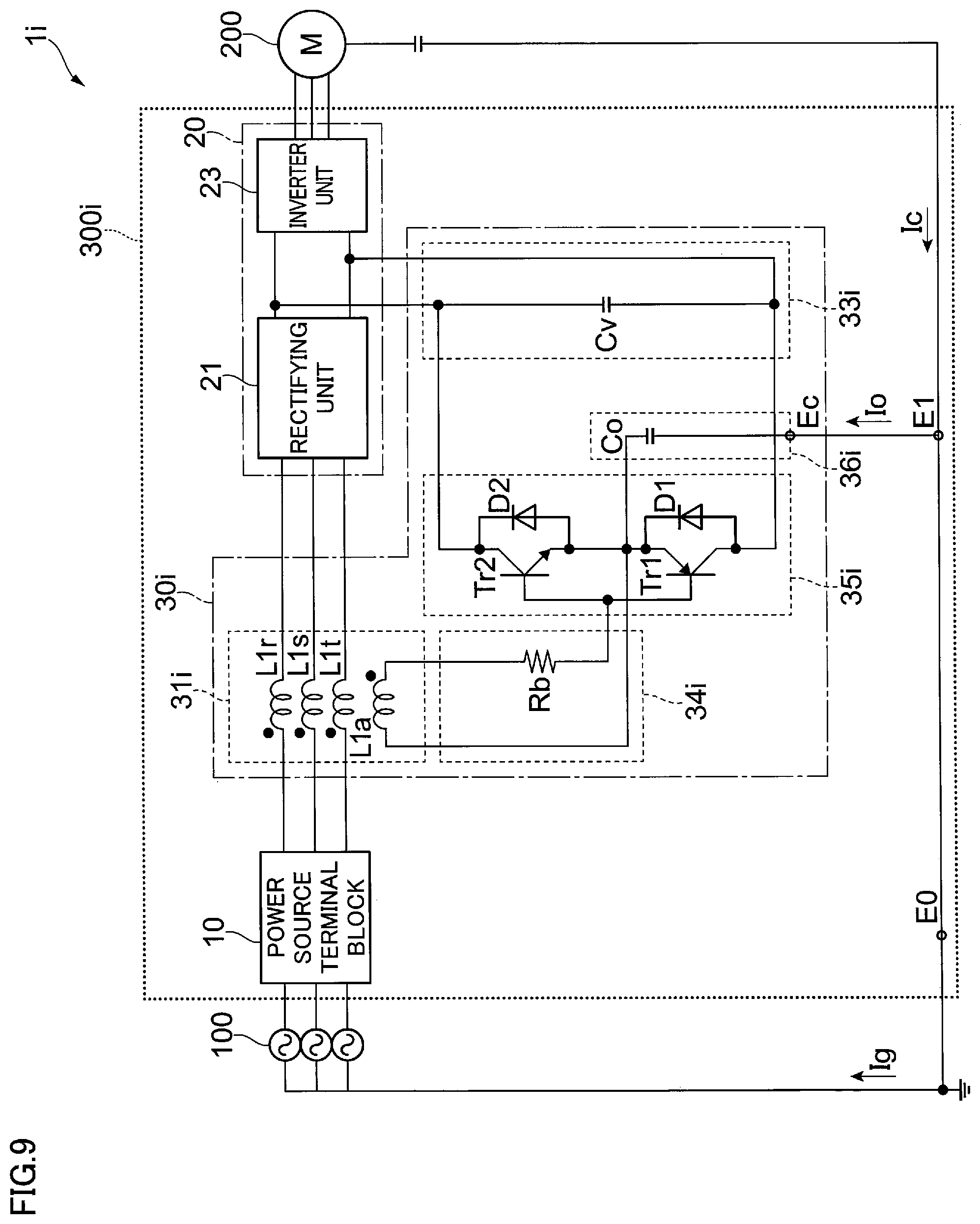 Patent US12567795 Figure 9 – Noise reduction circuitry, load system and power conversion device