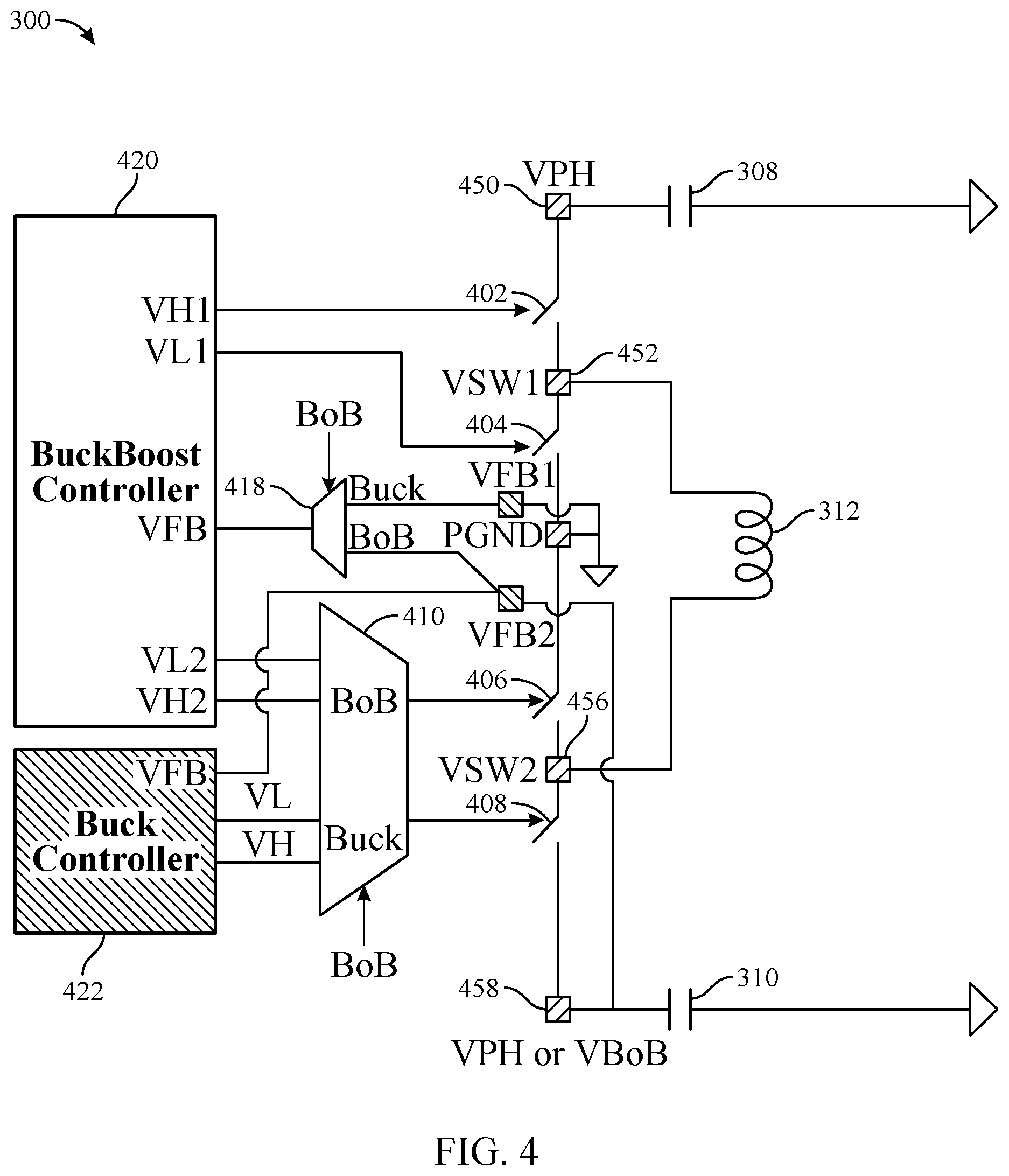 Patent US12567806 Figure 4 – Configurable power conversion topology