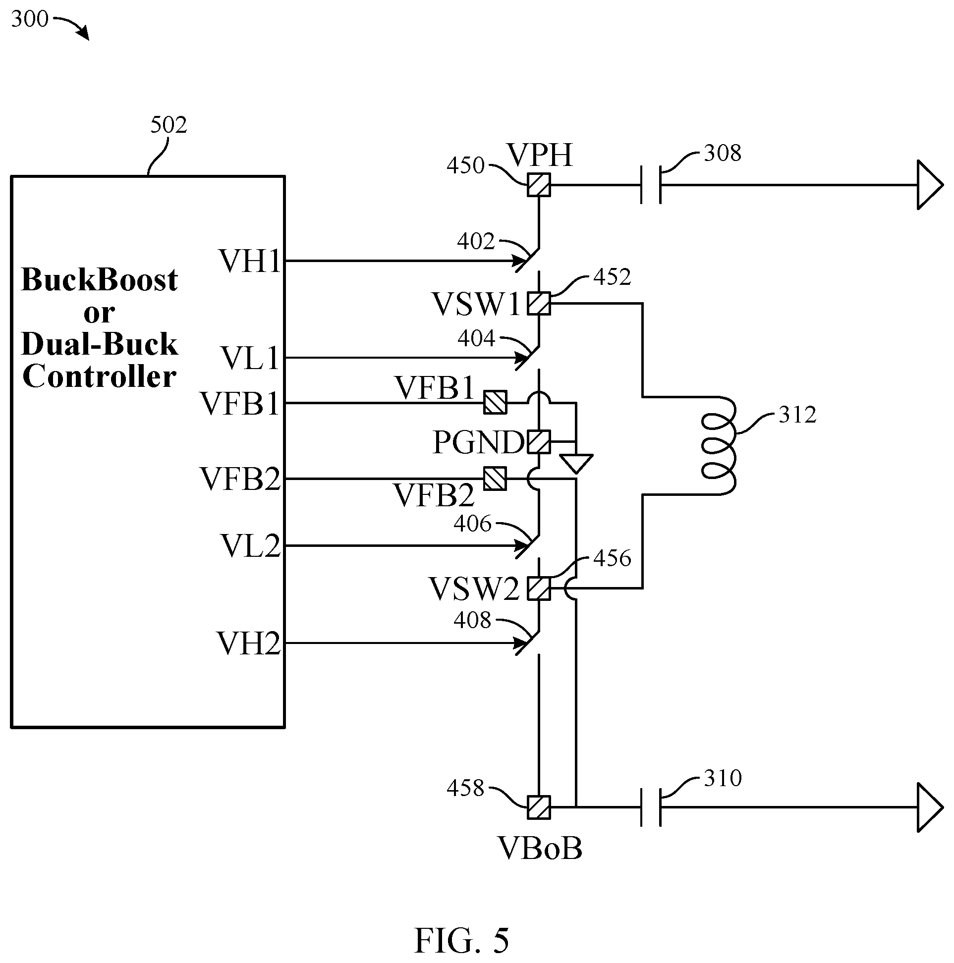 Patent US12567806 Figure 5 – Configurable power conversion topology