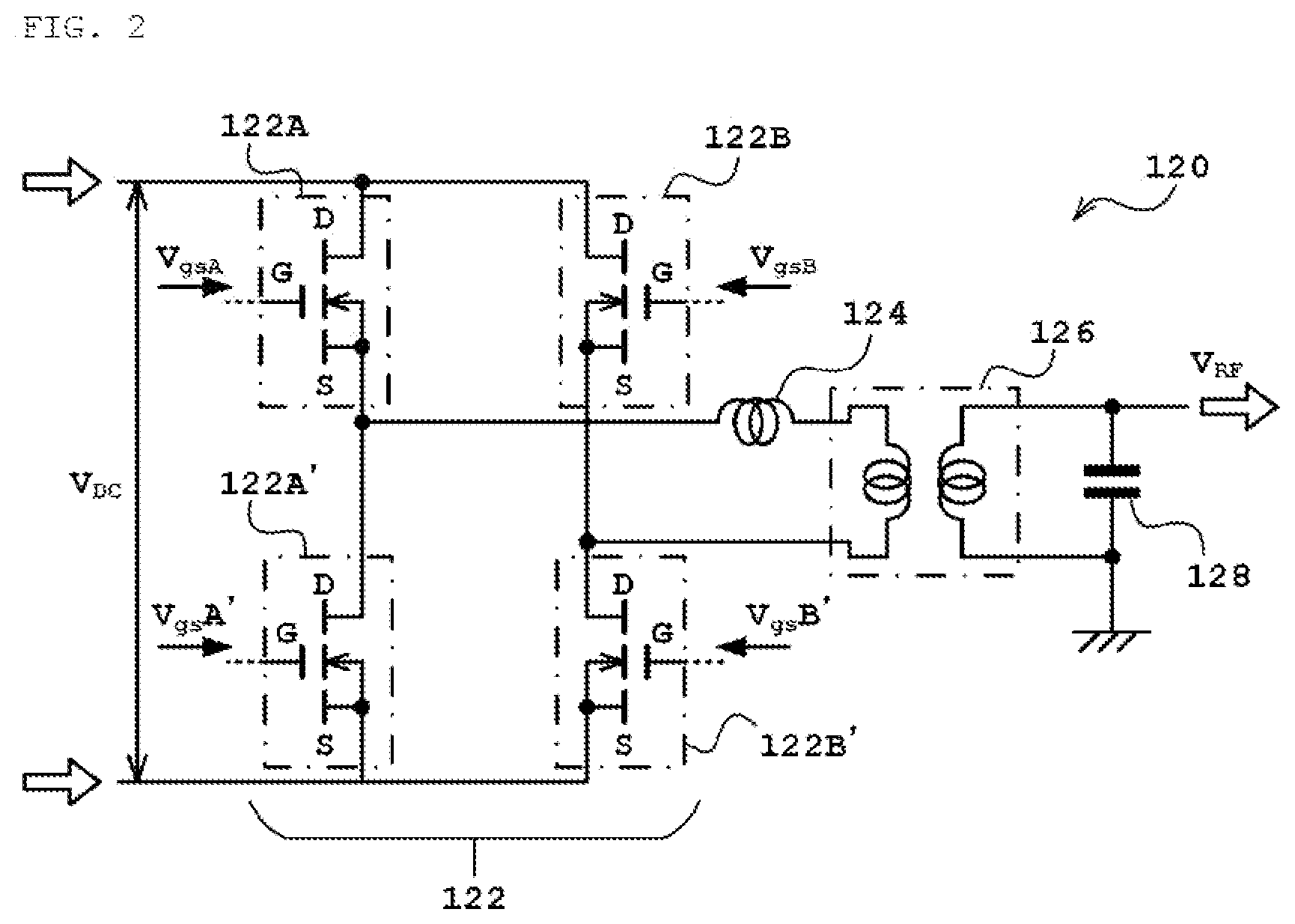 Patent US12567812 Figure 2 – High-frequency power supply device and output control method therefor