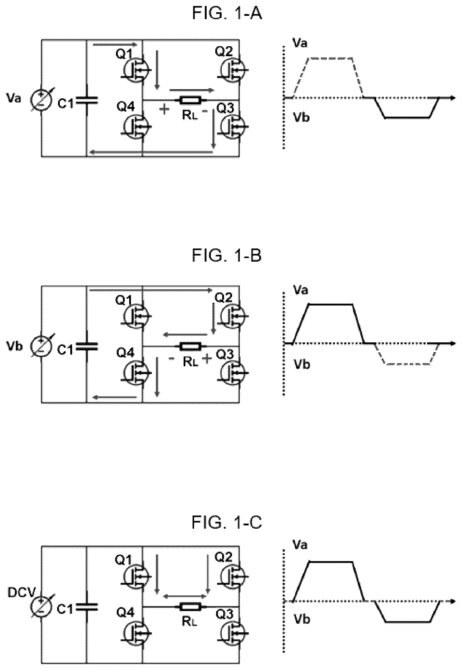 Patent US12567815 Figure 1 – Direct current to asymmetrical square wave alternating current converter