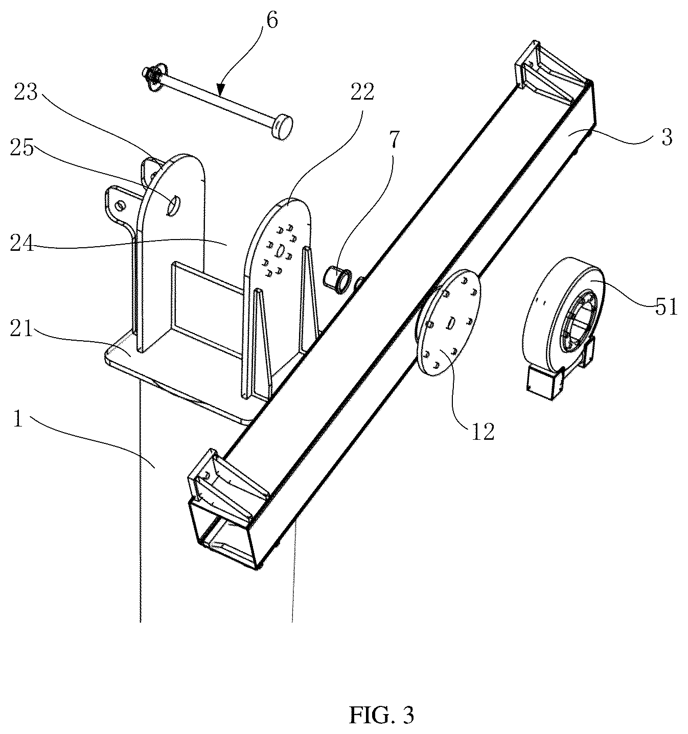 Patent US12567828 Figure 3 – Flexible tracking bracket