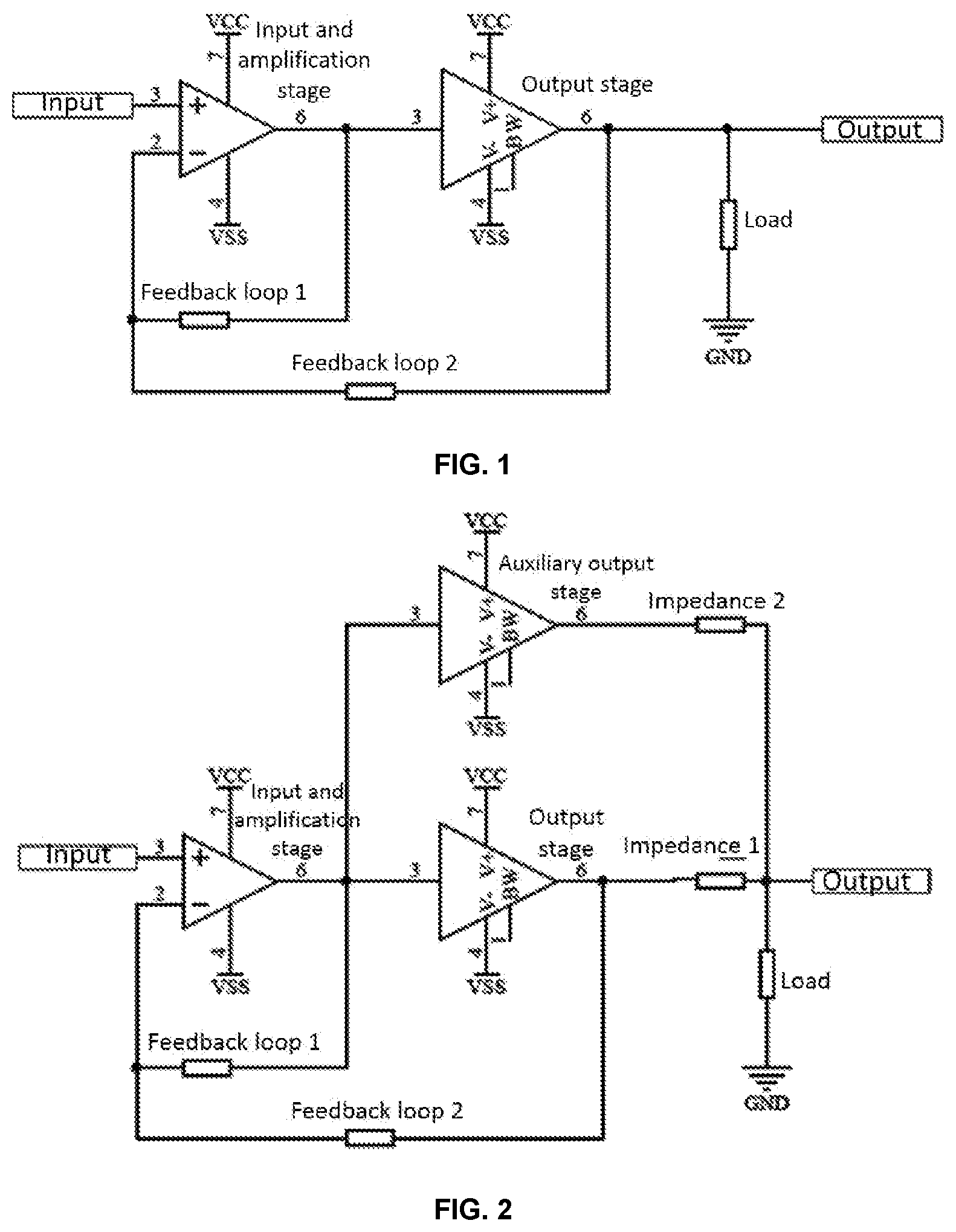 Patent US12567839 Figure 1 – Feedforward amplifier circuit, audio amplifier and audio playing device
