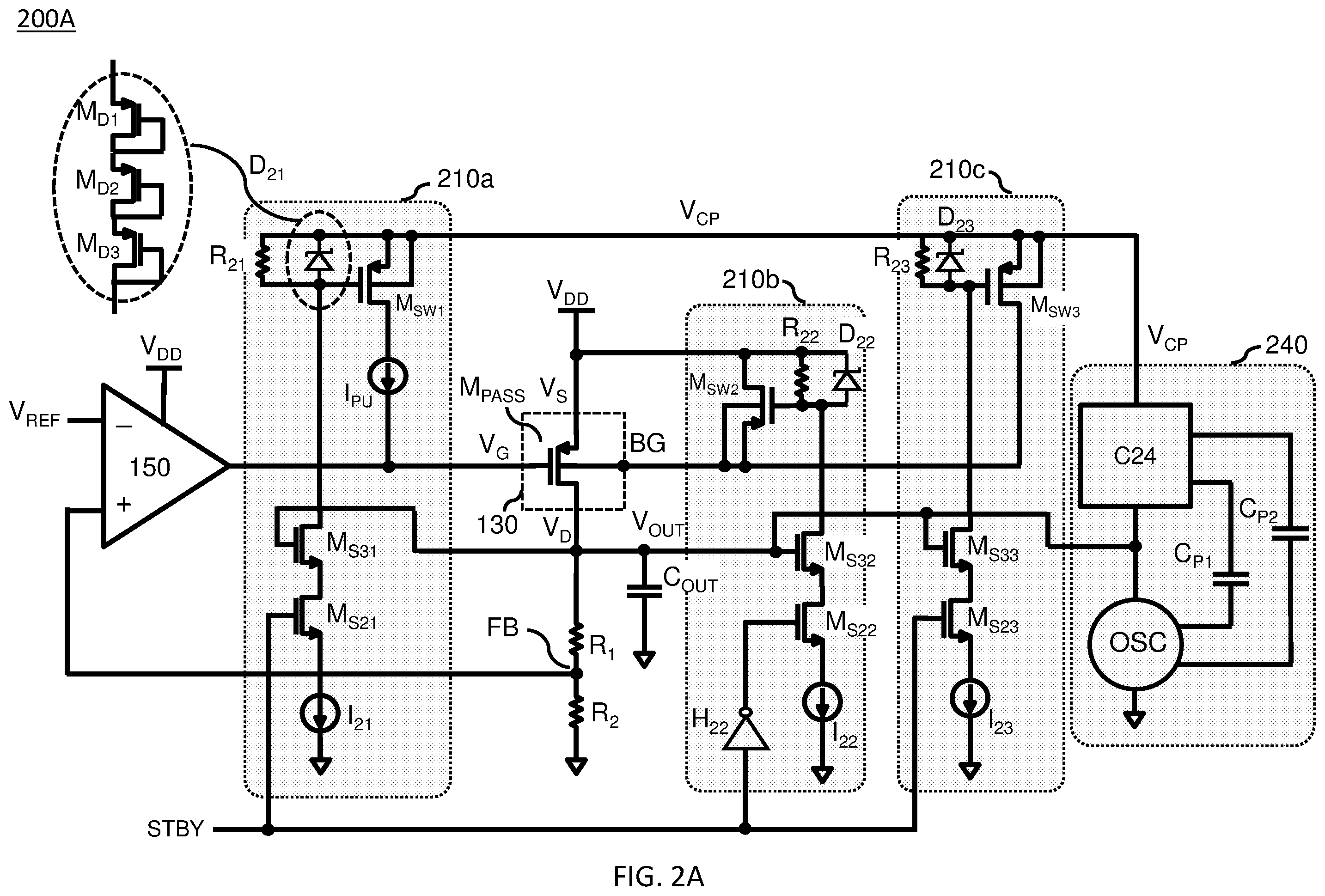 Patent US12567859 Figure 3 – Circuits and methods for leakage reduction in MOS devices