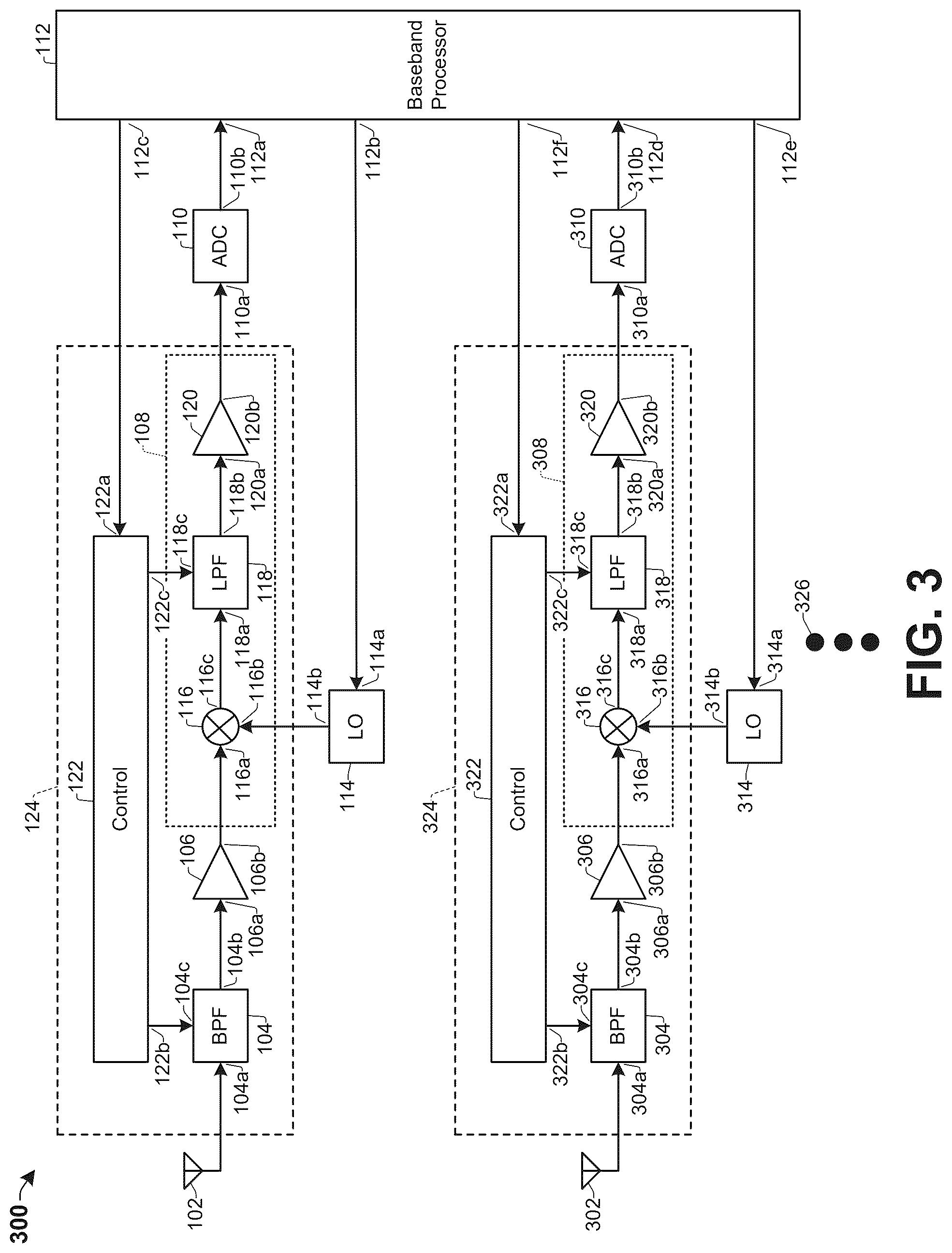 Patent US12567879 Figure 4 – Variable bandpass filter in ultra-wideband radio