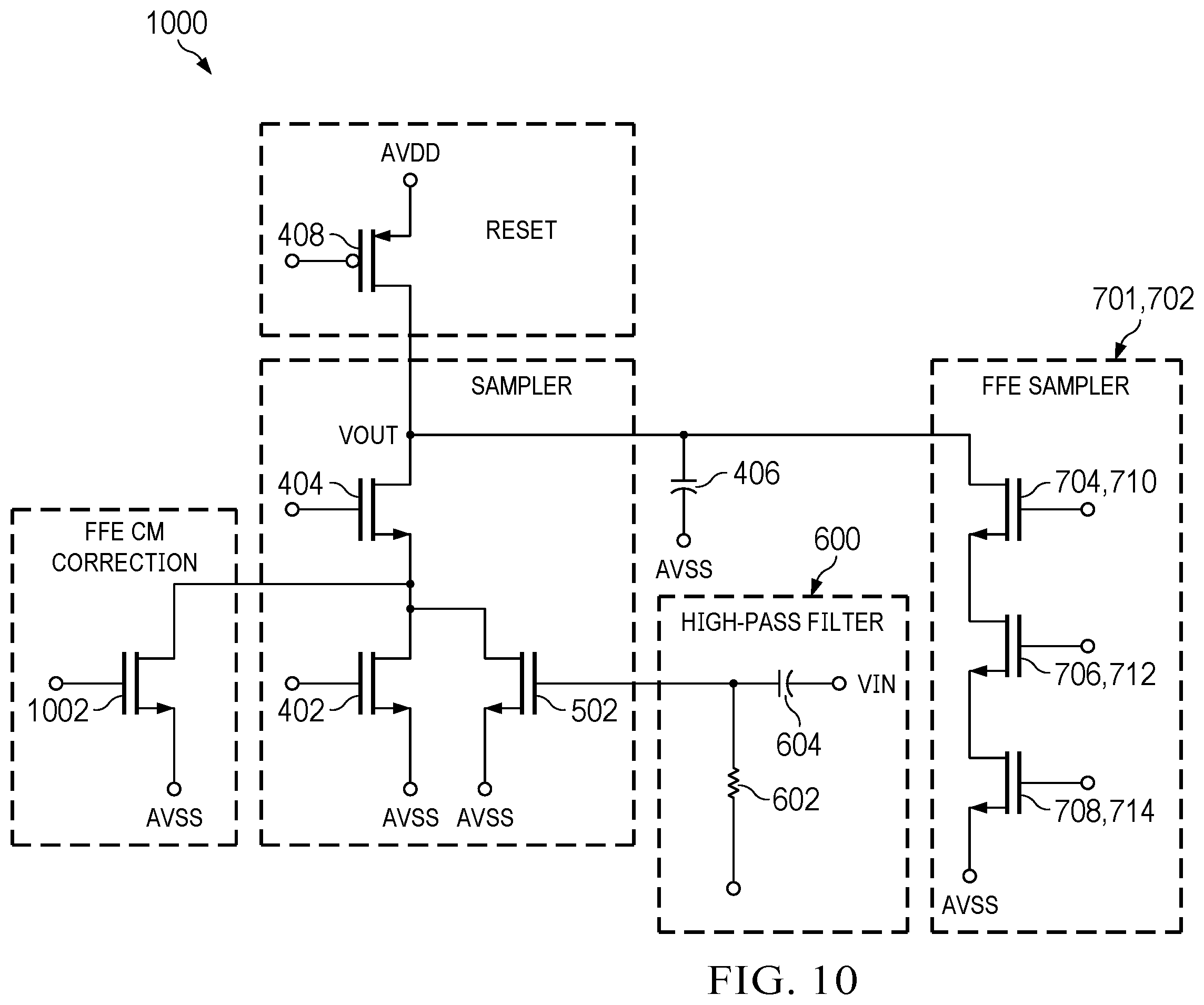 Patent US12568004 Figure 13 – Feed forward equalizers with current mode sampling