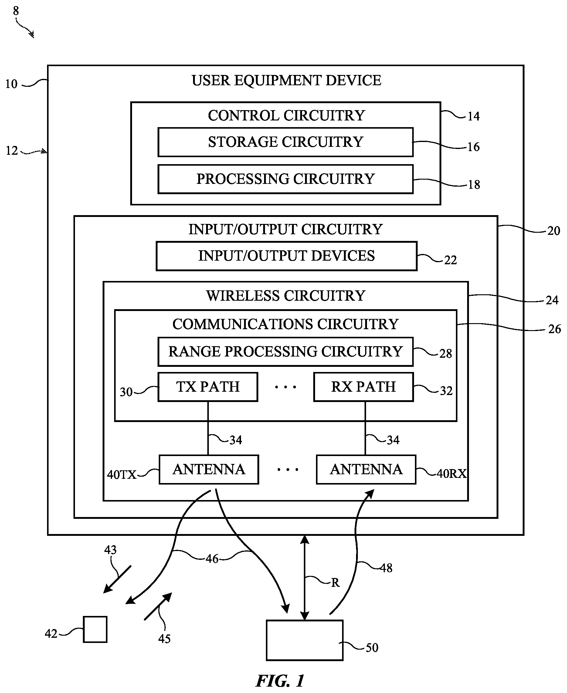 Patent US12568009 — Electronic devices with standard-compliant sensing capabilities — Figure 1