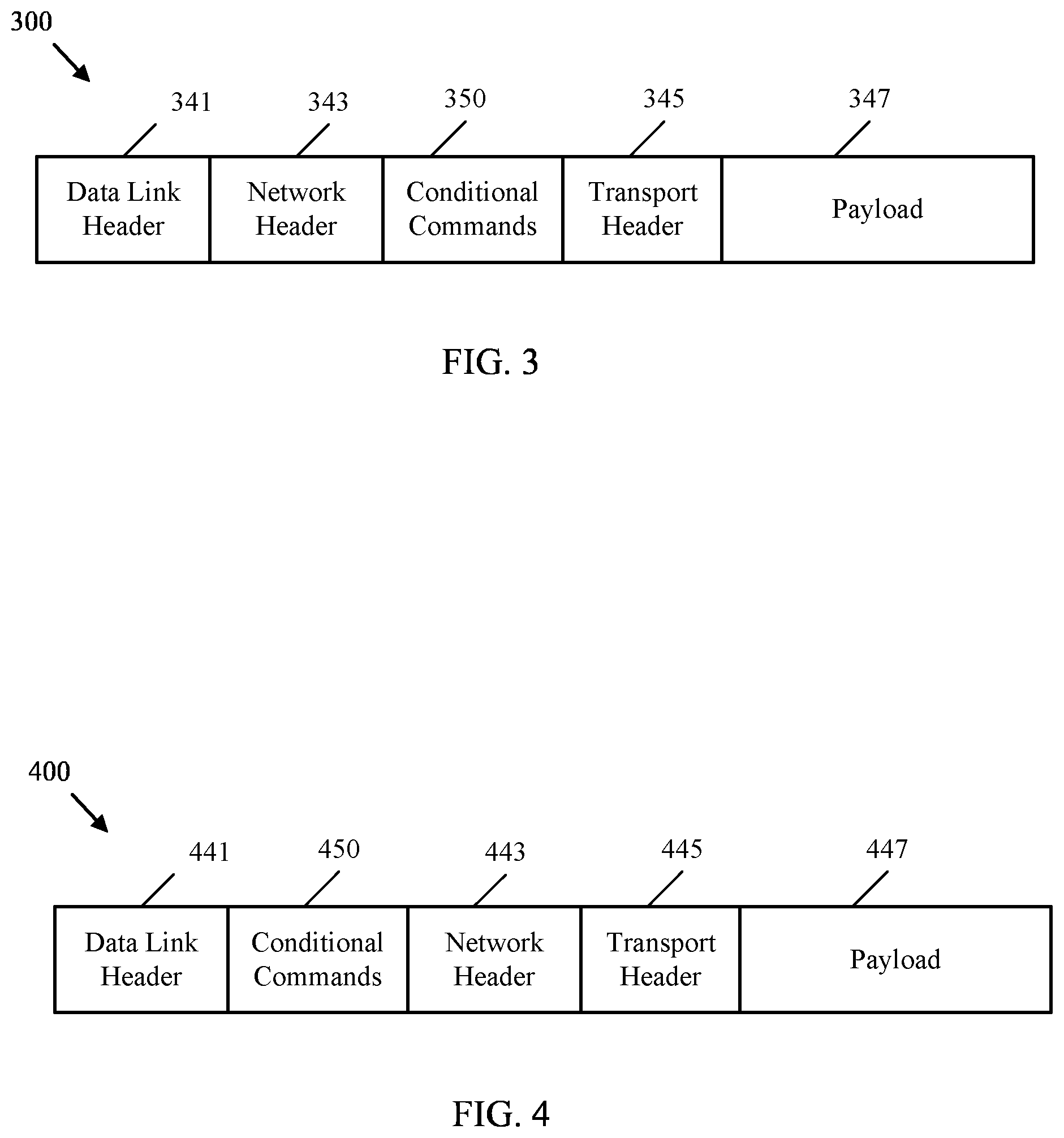 Patent US12568045 Figure 3 – Execution of a command within a conditional command received in a data packet