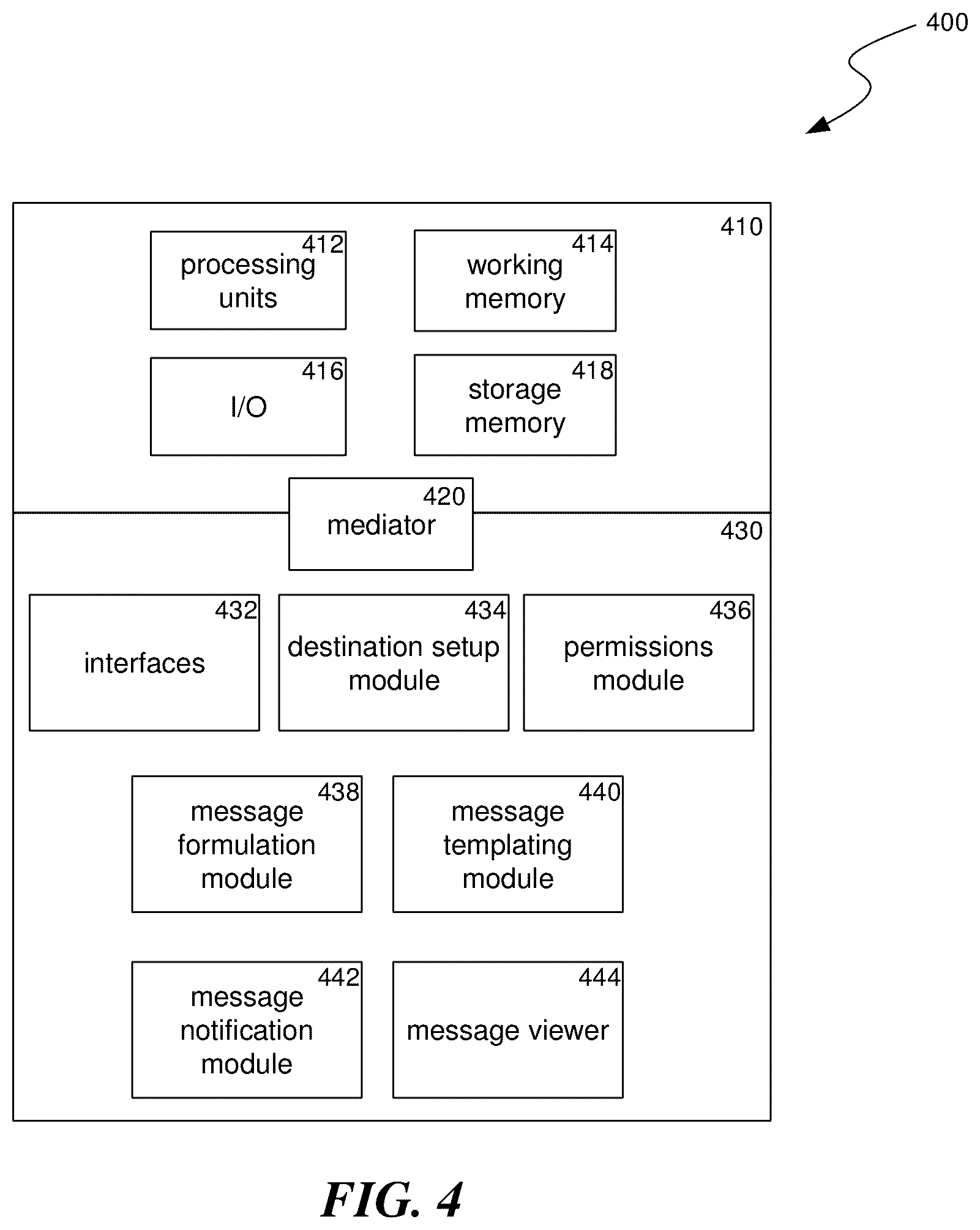 Patent US12568057 Figure 6 – Artificial reality messaging with destination selection