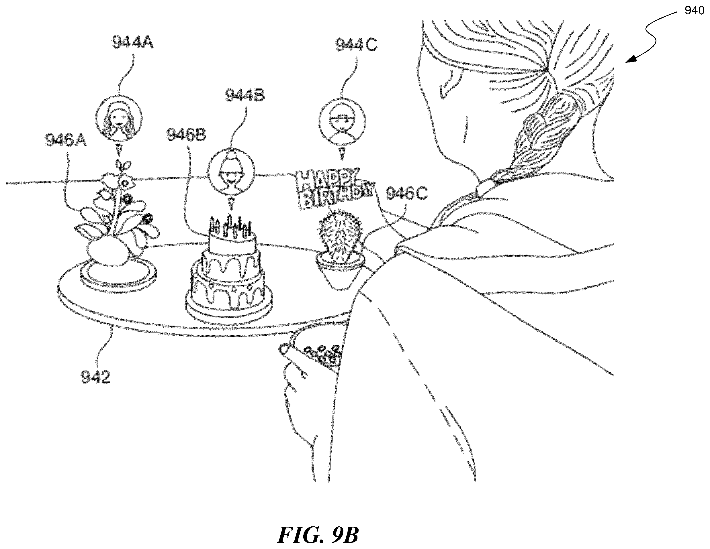 Patent US12568057 Figure 12 – Artificial reality messaging with destination selection