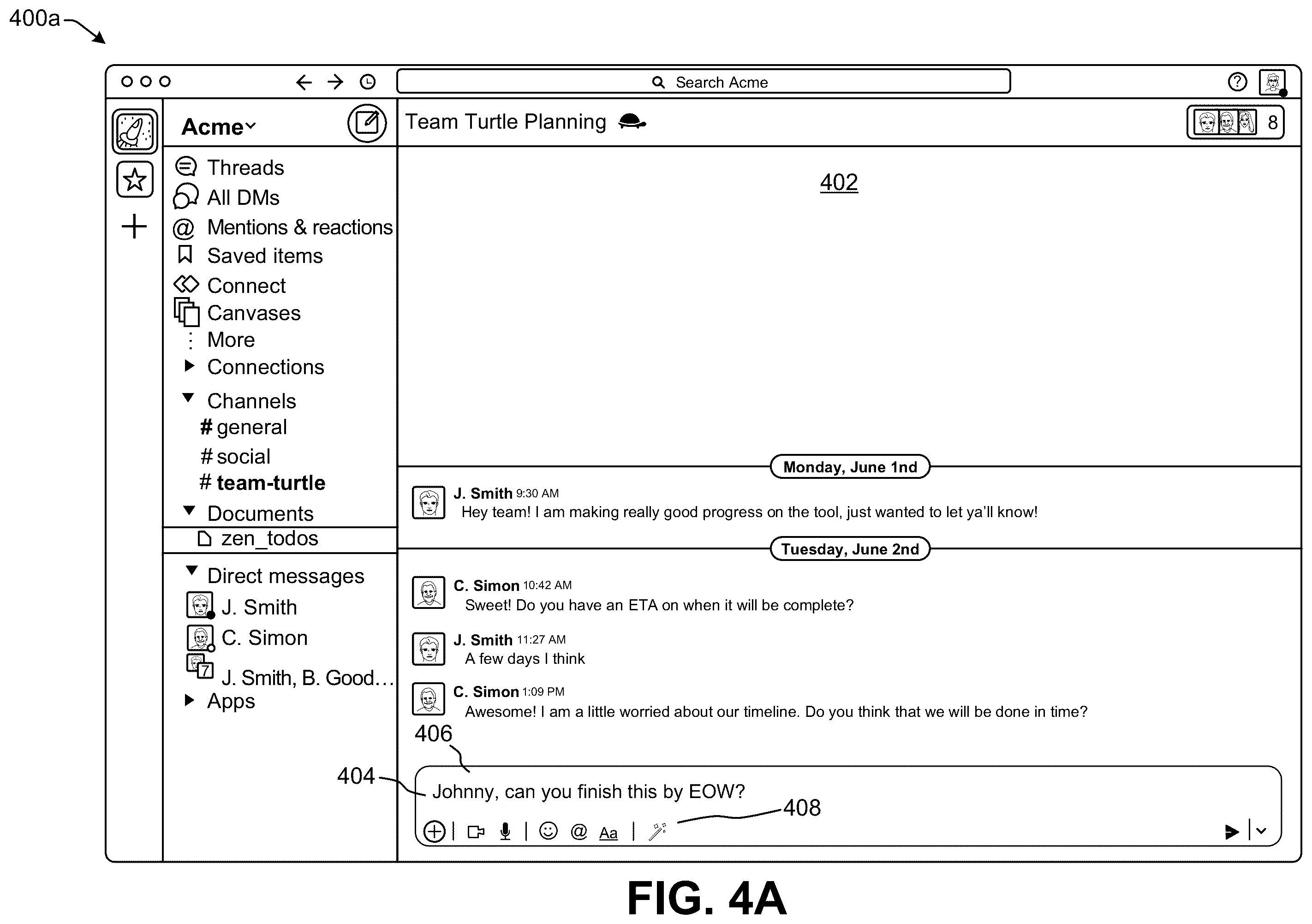 Patent US12568059 Figure 8 – Updating communications with machine learning and platform context