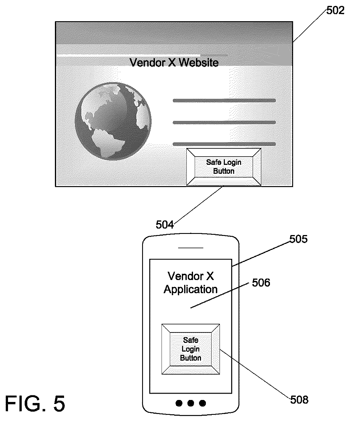 Patent US12568071 Figure 5 – Safe logon