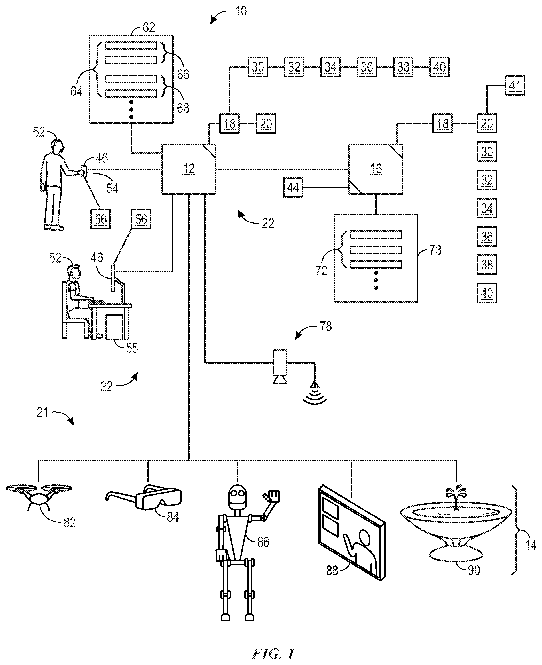 Patent US12568088 Figure 1 – Entertainment interaction based on accessing a separate system to populate a hidden field