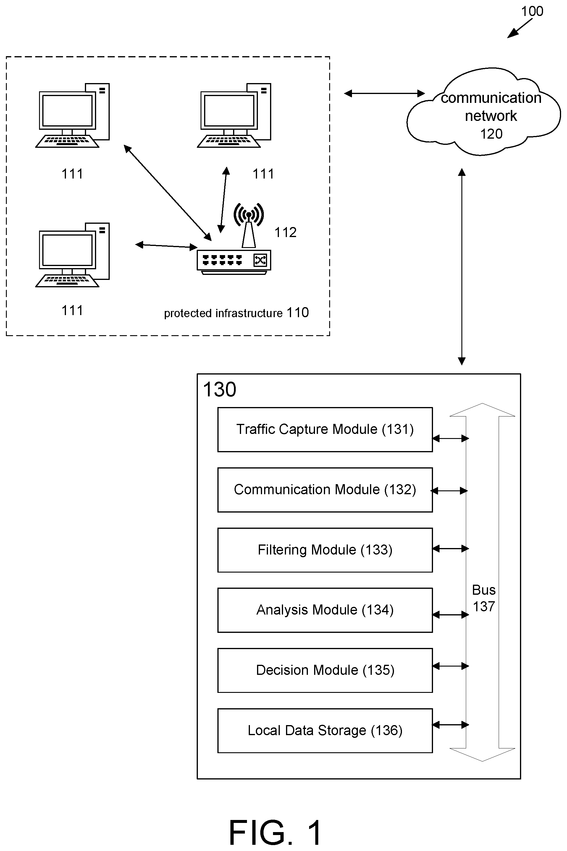 Patent US12568094 Figure 1 – Computing device and method of detecting compromised network devices