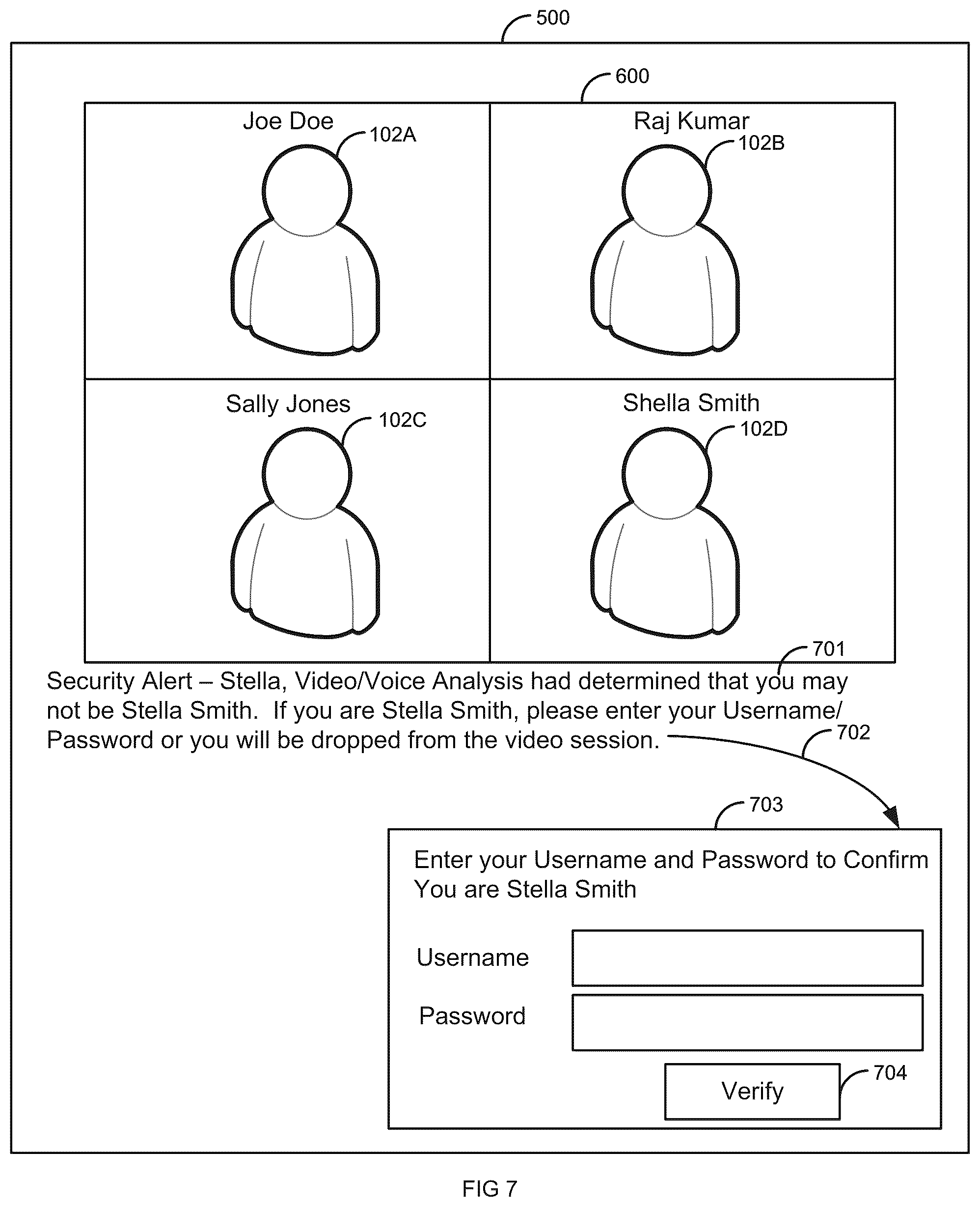 Patent US12568095 Figure 7 – Using machine learning to identify phishing, vishing, and deep fake attacks