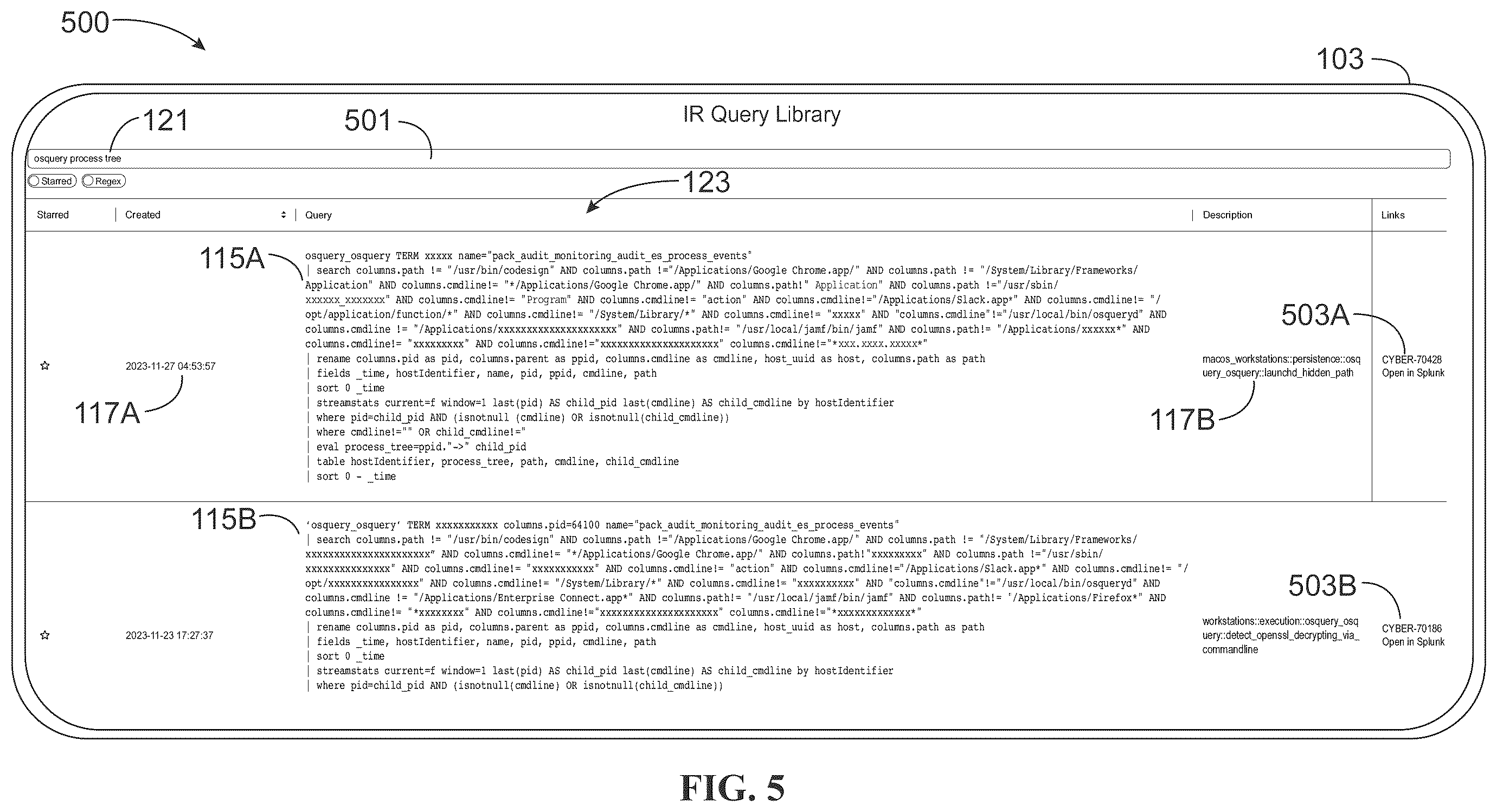 Patent US12568103 Figure 5 – Systems and methods for querying incident investigations