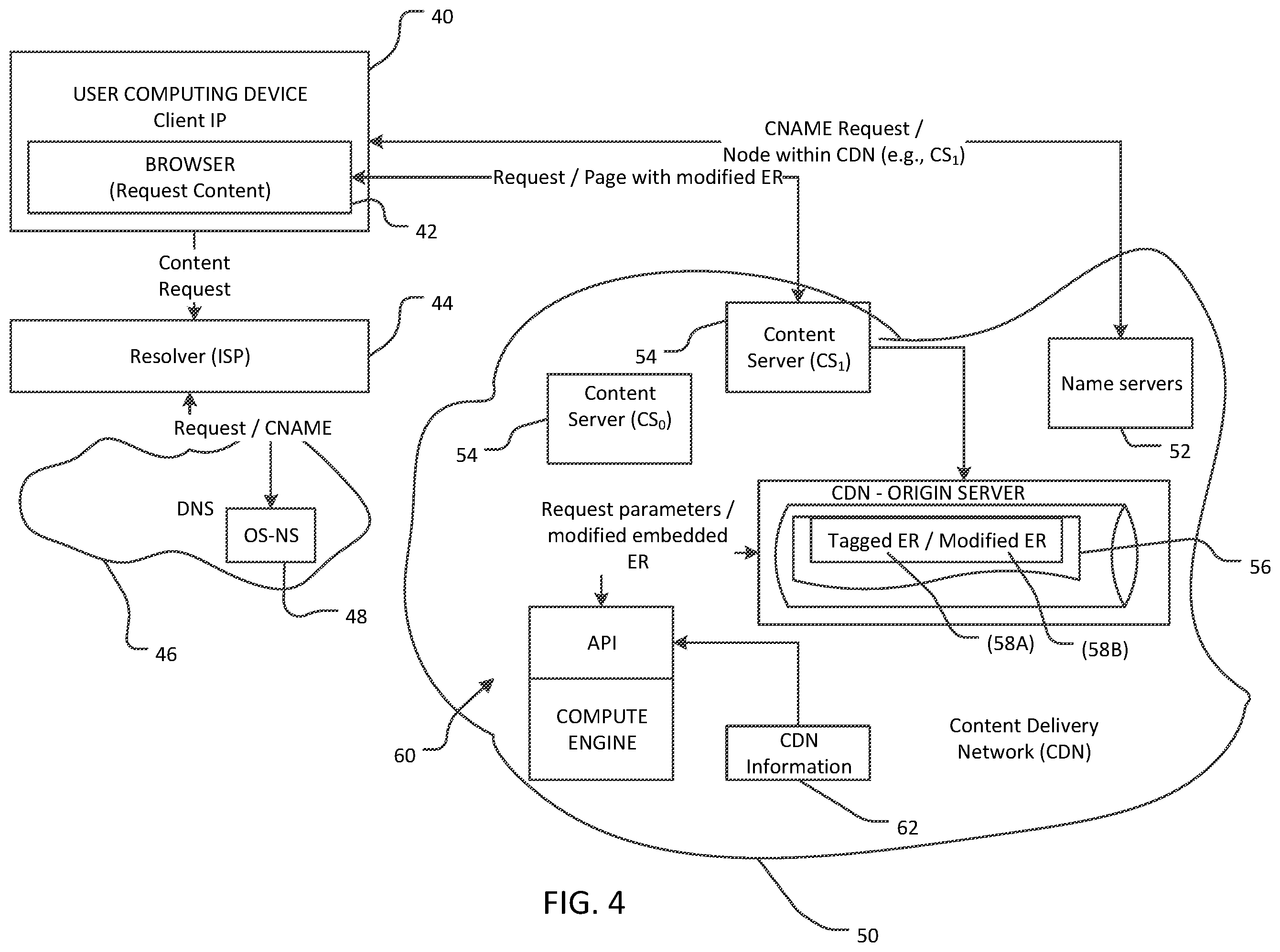 Patent US12568134 Figure 4 – Network address resolution