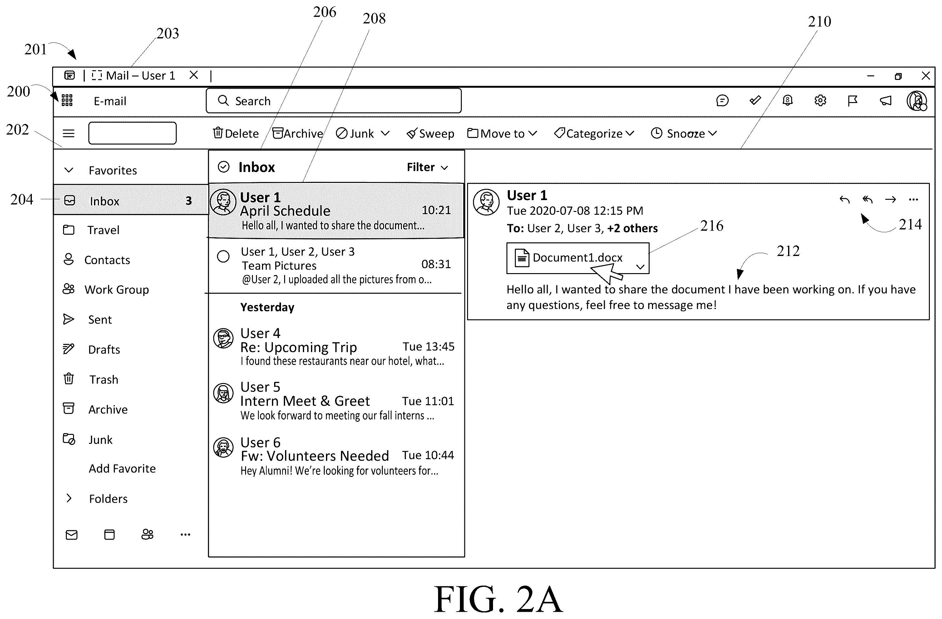 Patent US12568139 Figure 2 – Establishment of persistent connection between file attachments uploaded to cloud storage and associated electronic communications