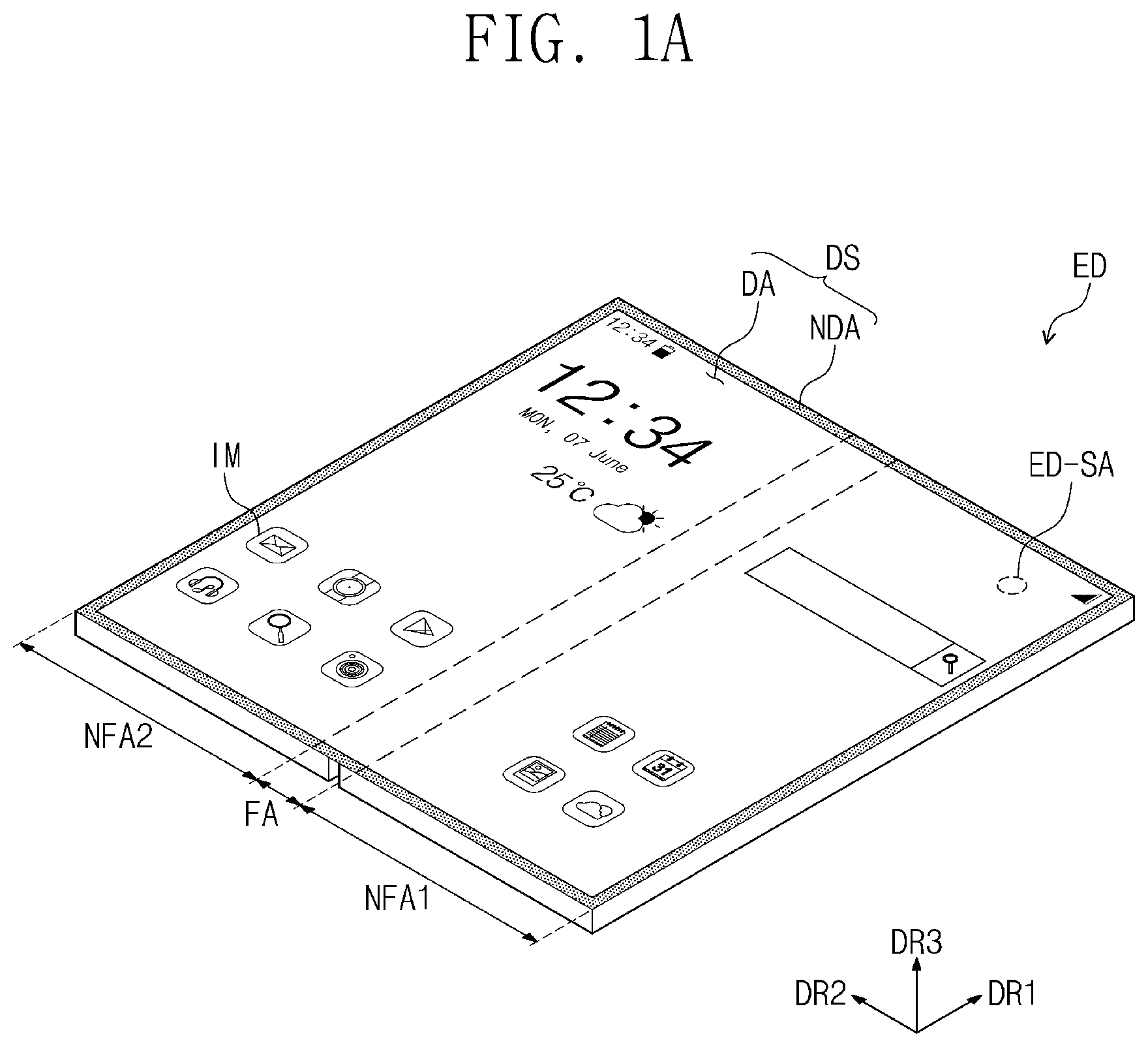 Patent US12568163 Figure 1 – Display panel and electronic device having the same