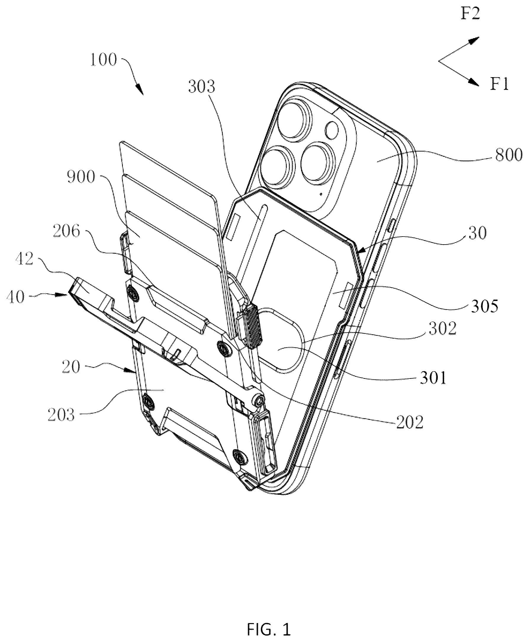 Patent US12568164 Figure 1 – Stand for mobile terminal