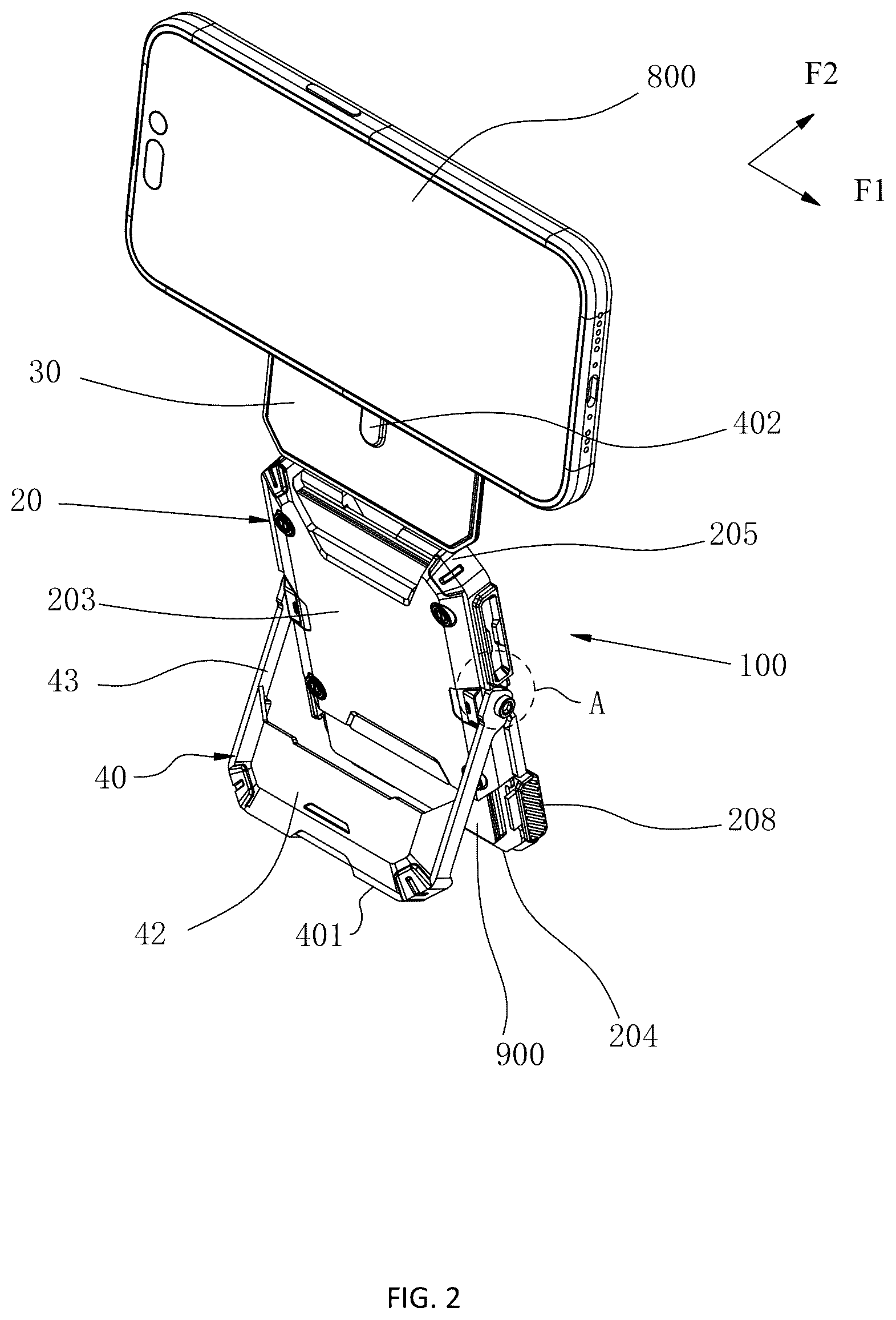 Patent US12568164 Figure 2 – Stand for mobile terminal