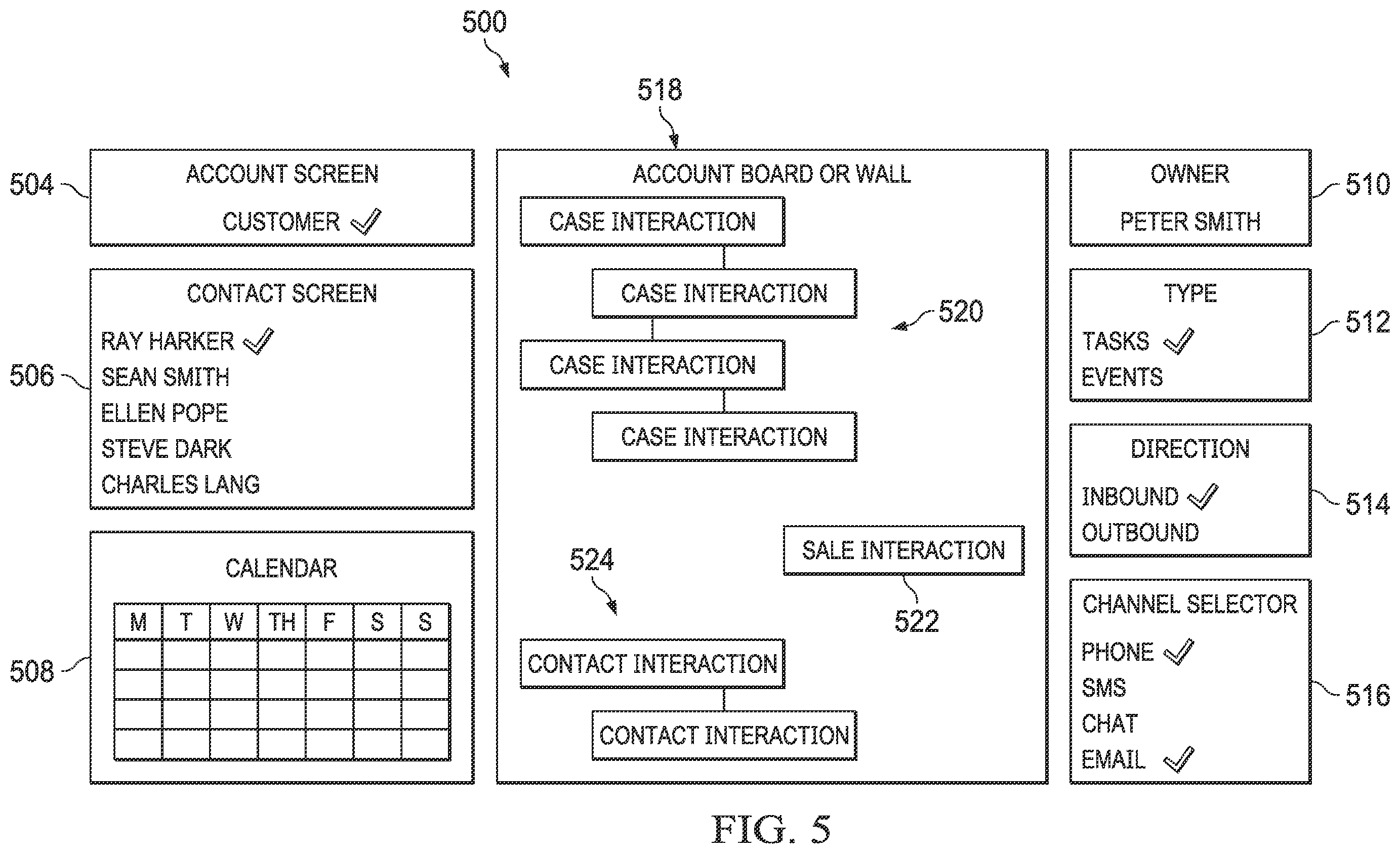 Patent US12568167 Figure 5 – System and method of capturing, tracking, composing, analyzing and automating analog and digital interactions