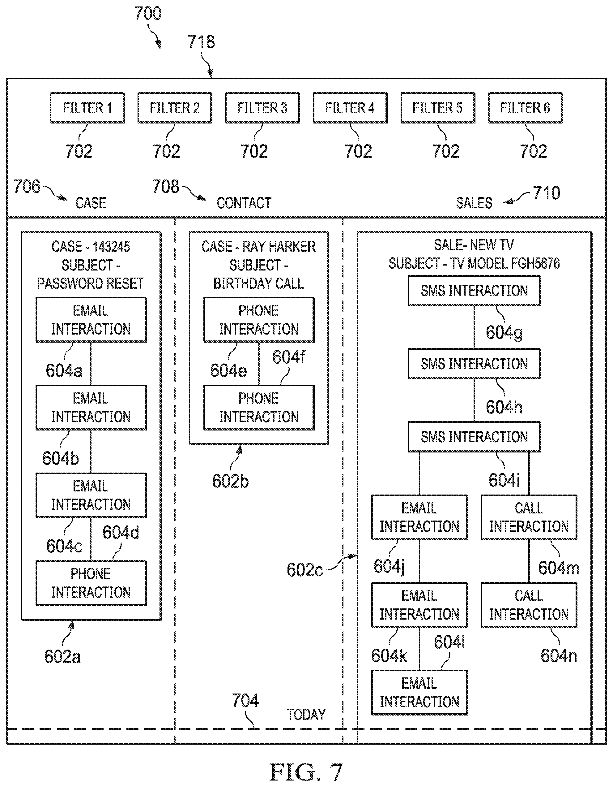 Patent US12568167 Figure 7 – System and method of capturing, tracking, composing, analyzing and automating analog and digital interactions