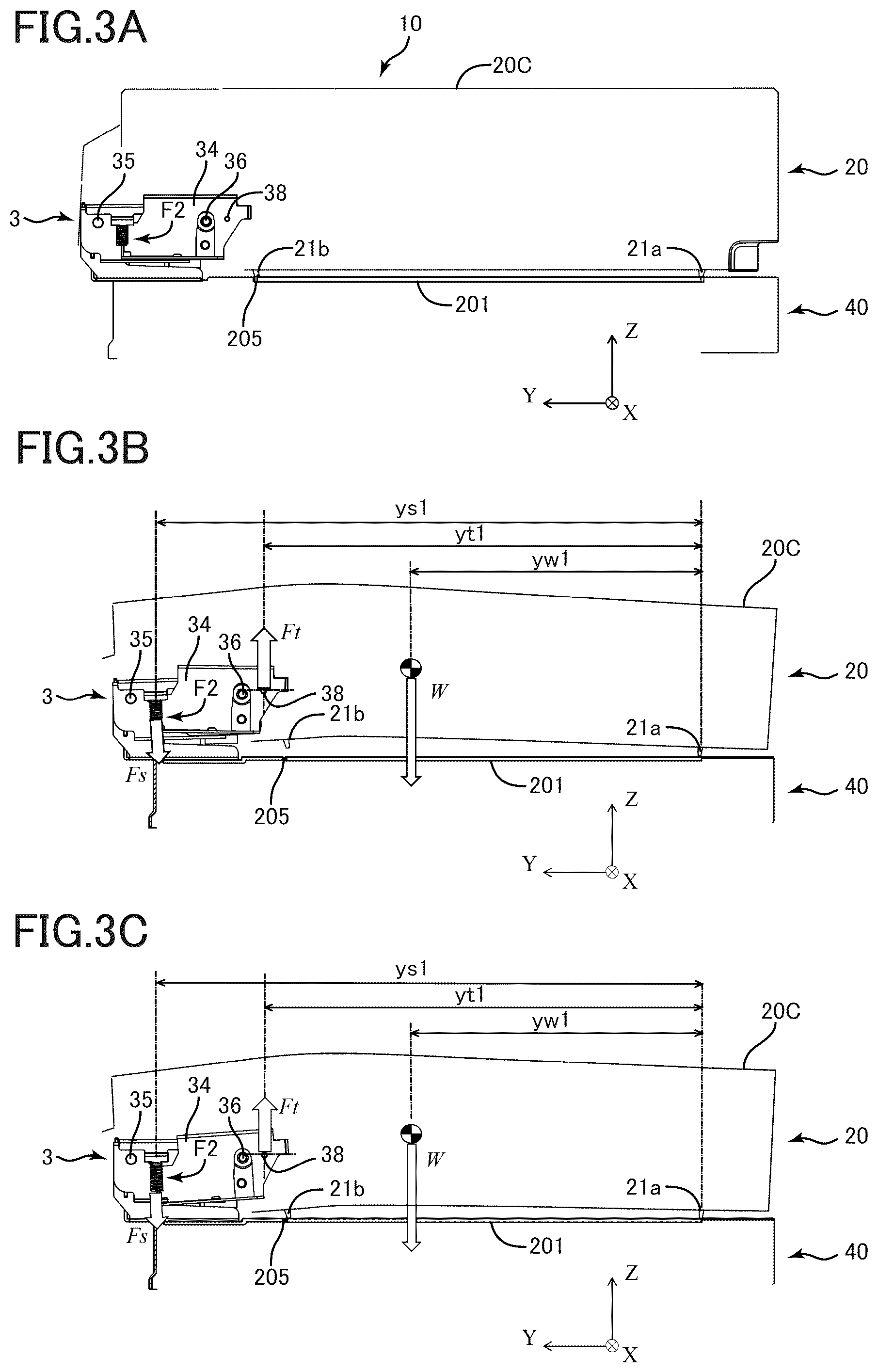 Patent US12568177 Figure 3 – Document reading apparatus and image forming apparatus including hinge mechanism that supports a document conveyance unit