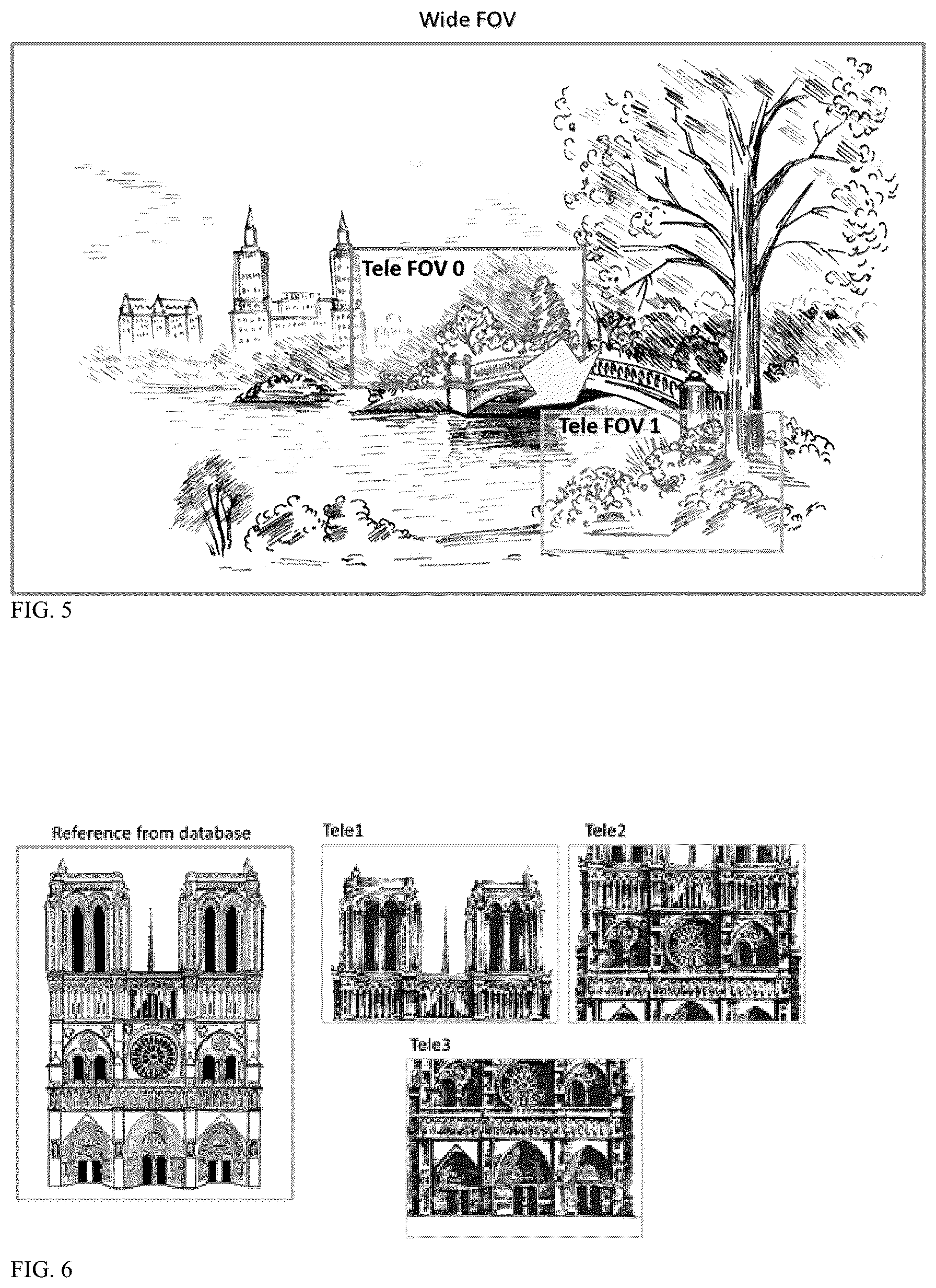 Patent US12568178 Figure 3 – Image stitching in the presence of a full field of view reference image