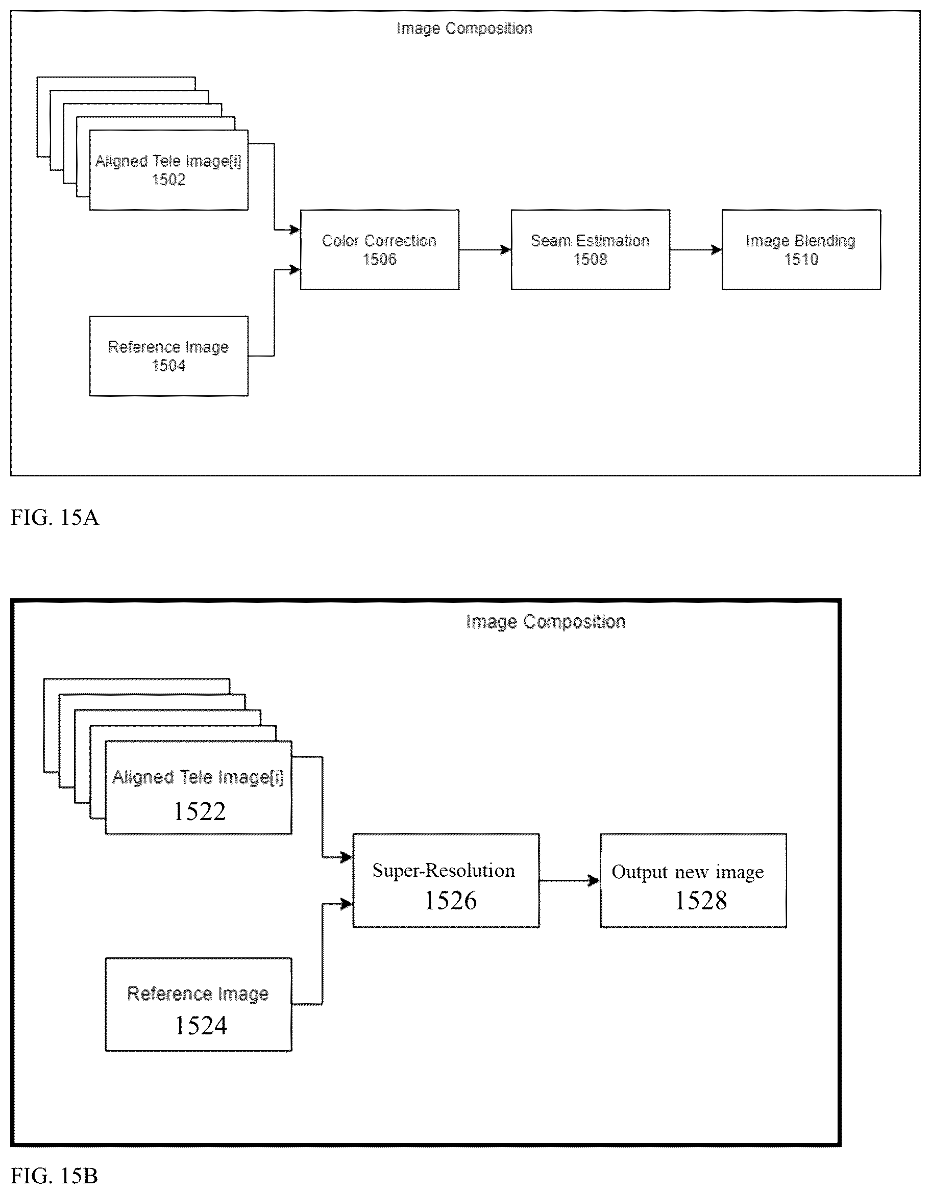 Patent US12568178 Figure 12 – Image stitching in the presence of a full field of view reference image