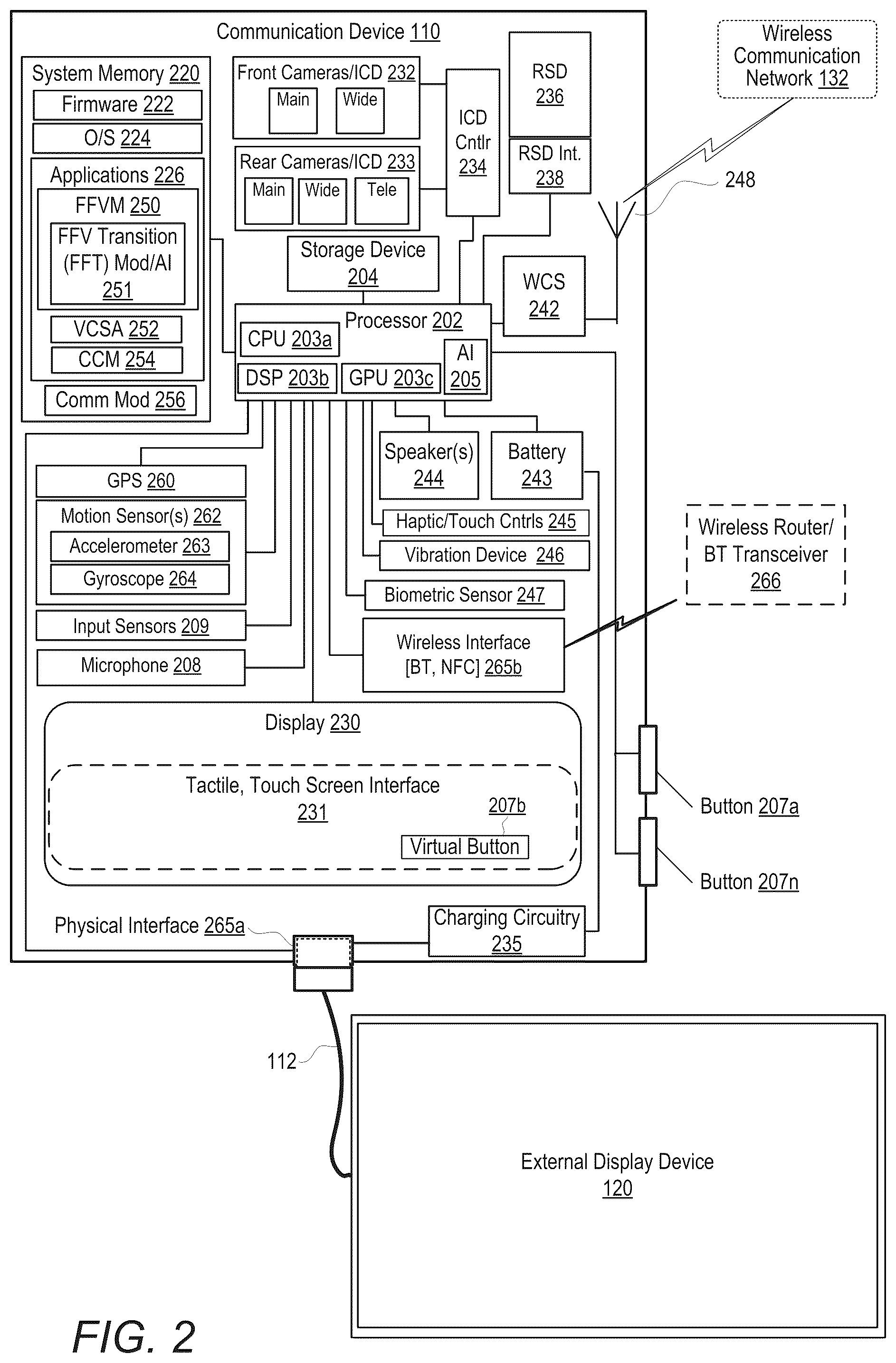 Patent US12568182 Figure 2 – Minimizing visual disruptions when transitioning from presenting a freeze frame video to presenting a live video during a video communication session