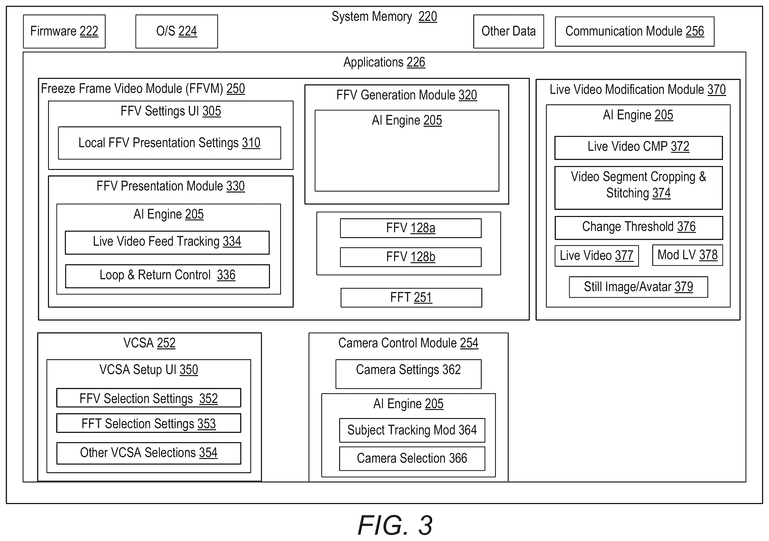 Patent US12568182 Figure 3 – Minimizing visual disruptions when transitioning from presenting a freeze frame video to presenting a live video during a video communication session
