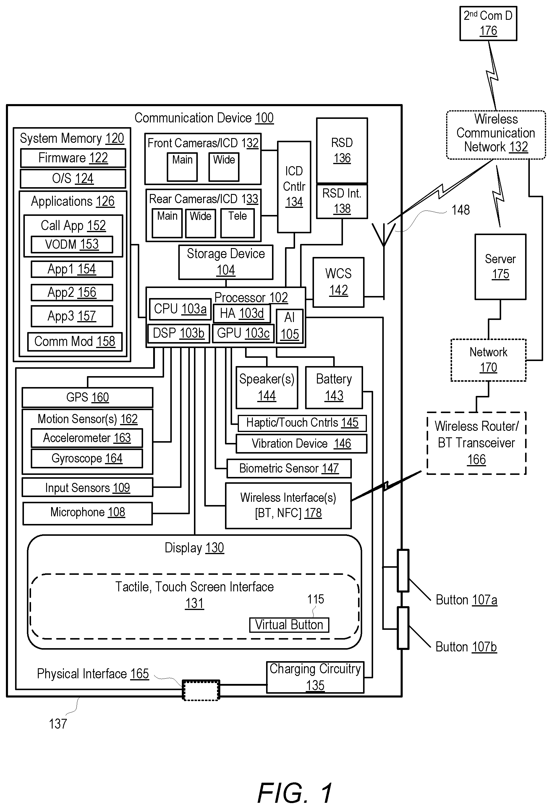 Patent US12568188 Figure 1 – Conference calling with dynamic surfacing of transcripts for overlapping audio communication