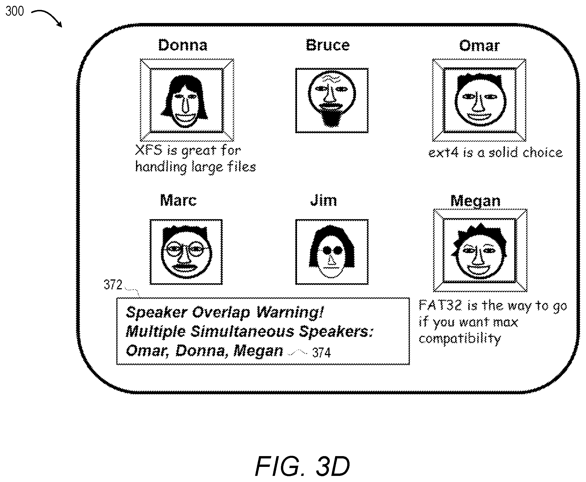 Patent US12568188 Figure 6 – Conference calling with dynamic surfacing of transcripts for overlapping audio communication