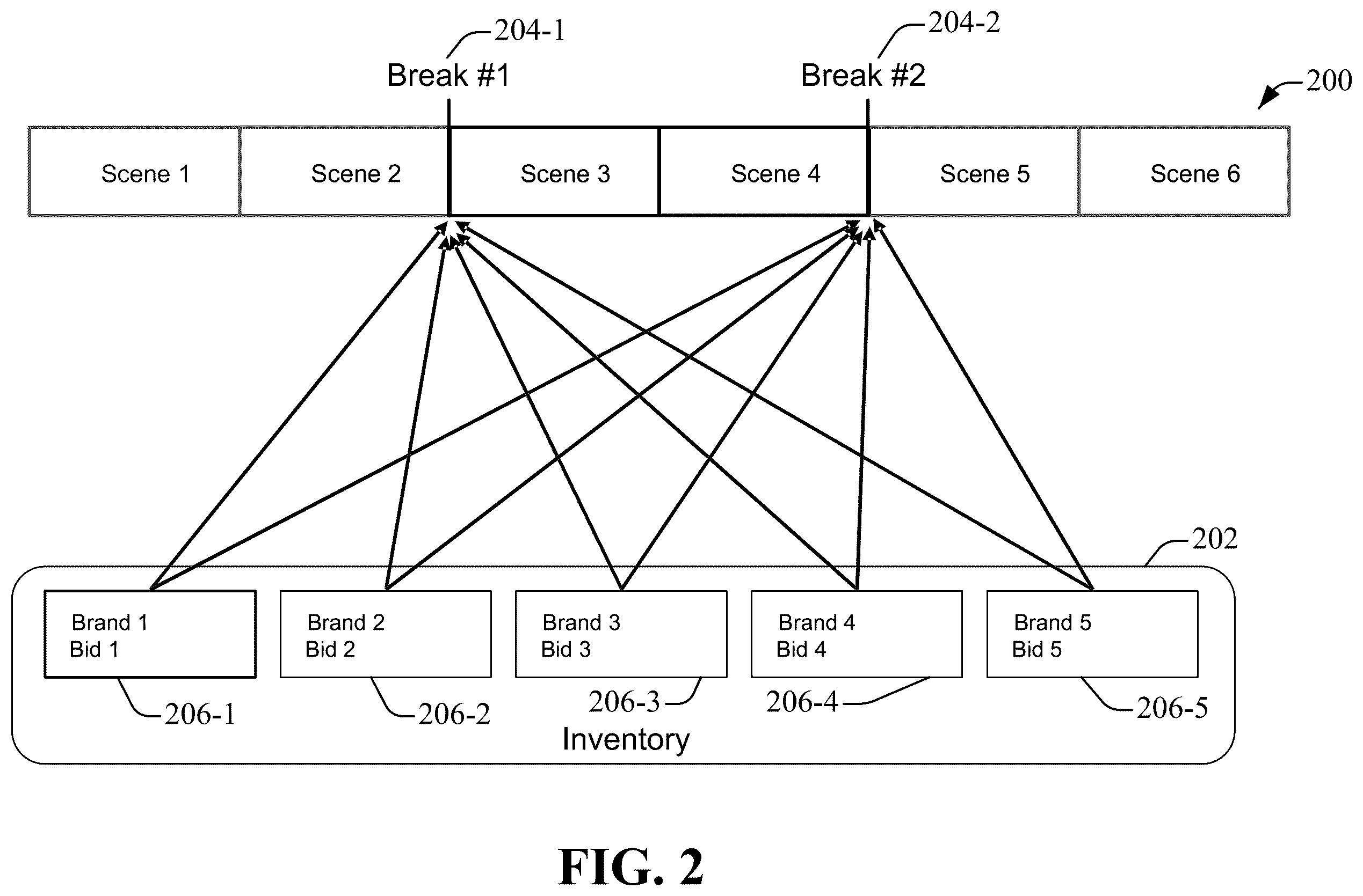 Patent US12568257 Figure 2 – Content insertion using quality scores for video