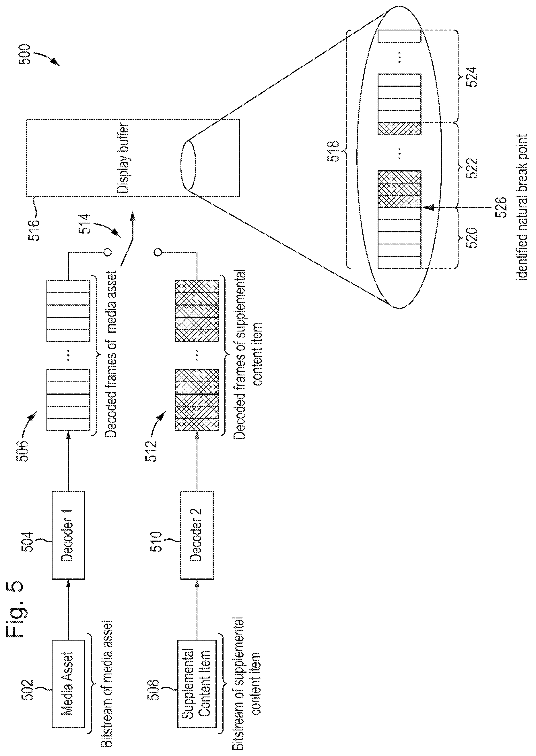 Patent US12568258 Figure 8 – Seamlessly inserting a supplemental content item into a content item